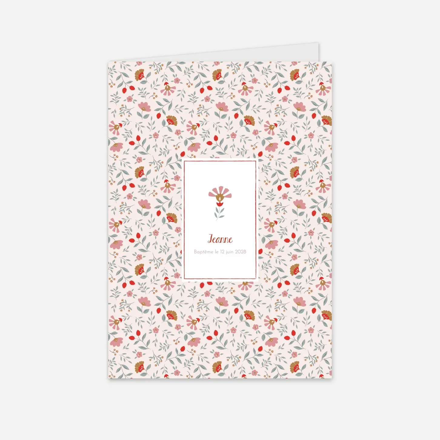 Livret de messe baptême Flora