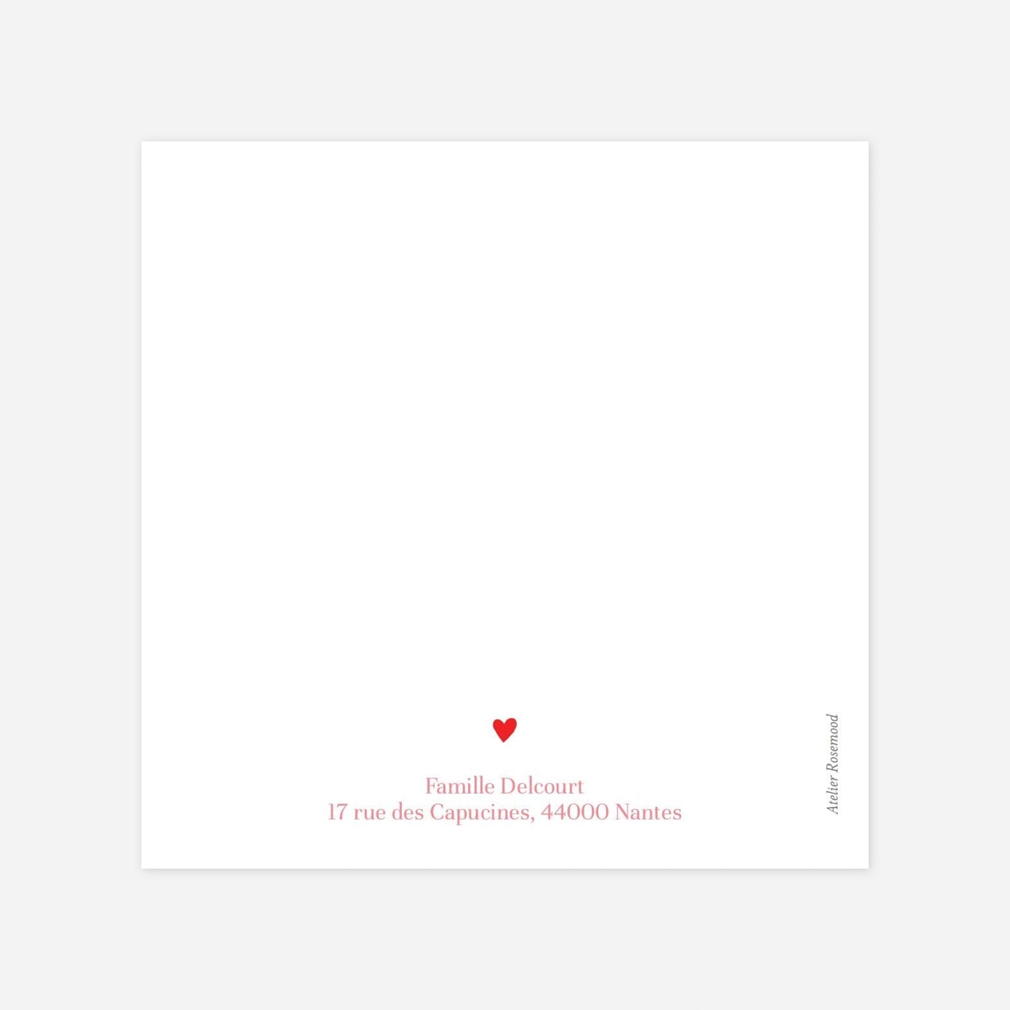 Carte remerciement naissance Floeurs