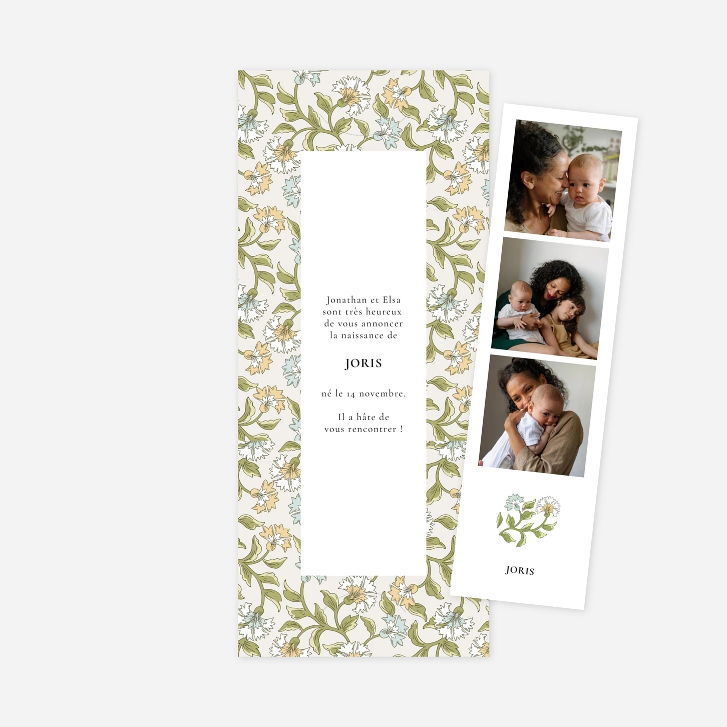 Faire-part naissance Floraison