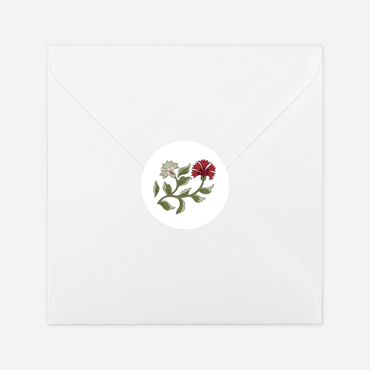 Étiquette cadeau Noël Floraison