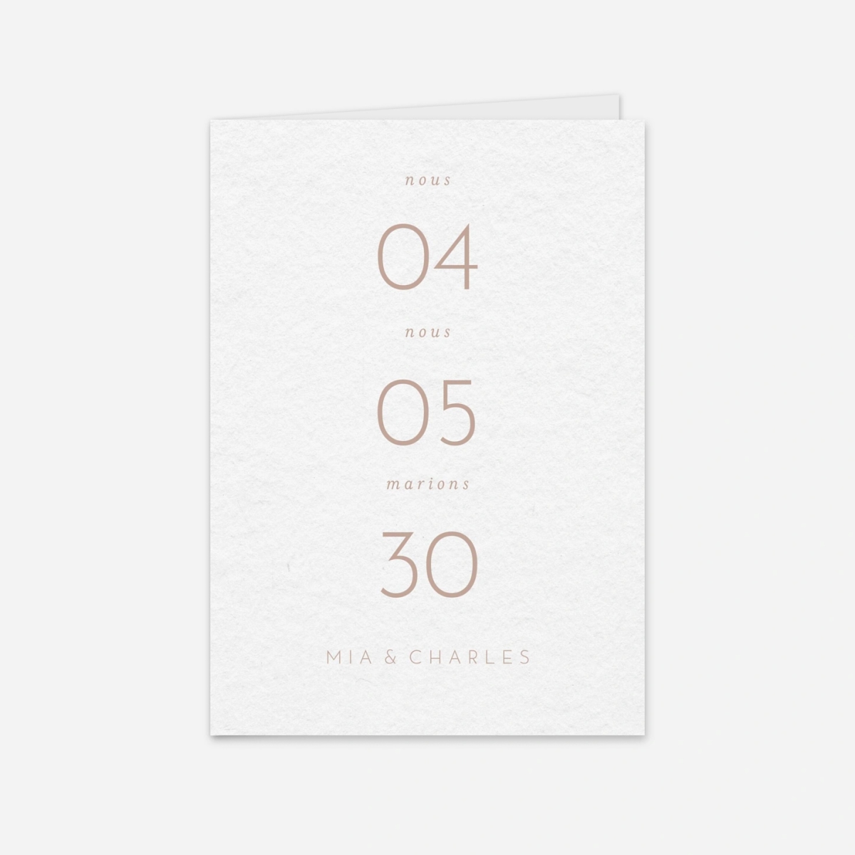 Faire-part mariage Force Simple