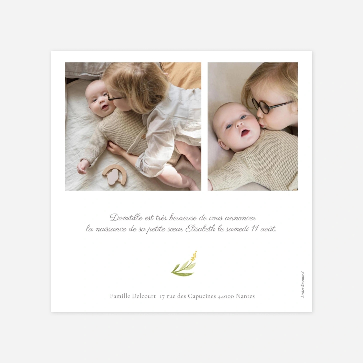 Faire-part naissance Gaieté