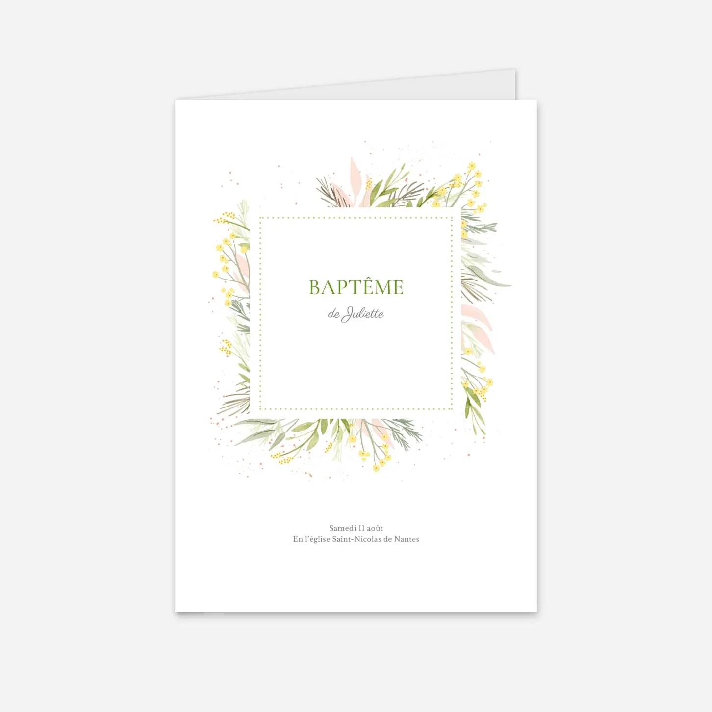 Livret de messe baptême Gaieté