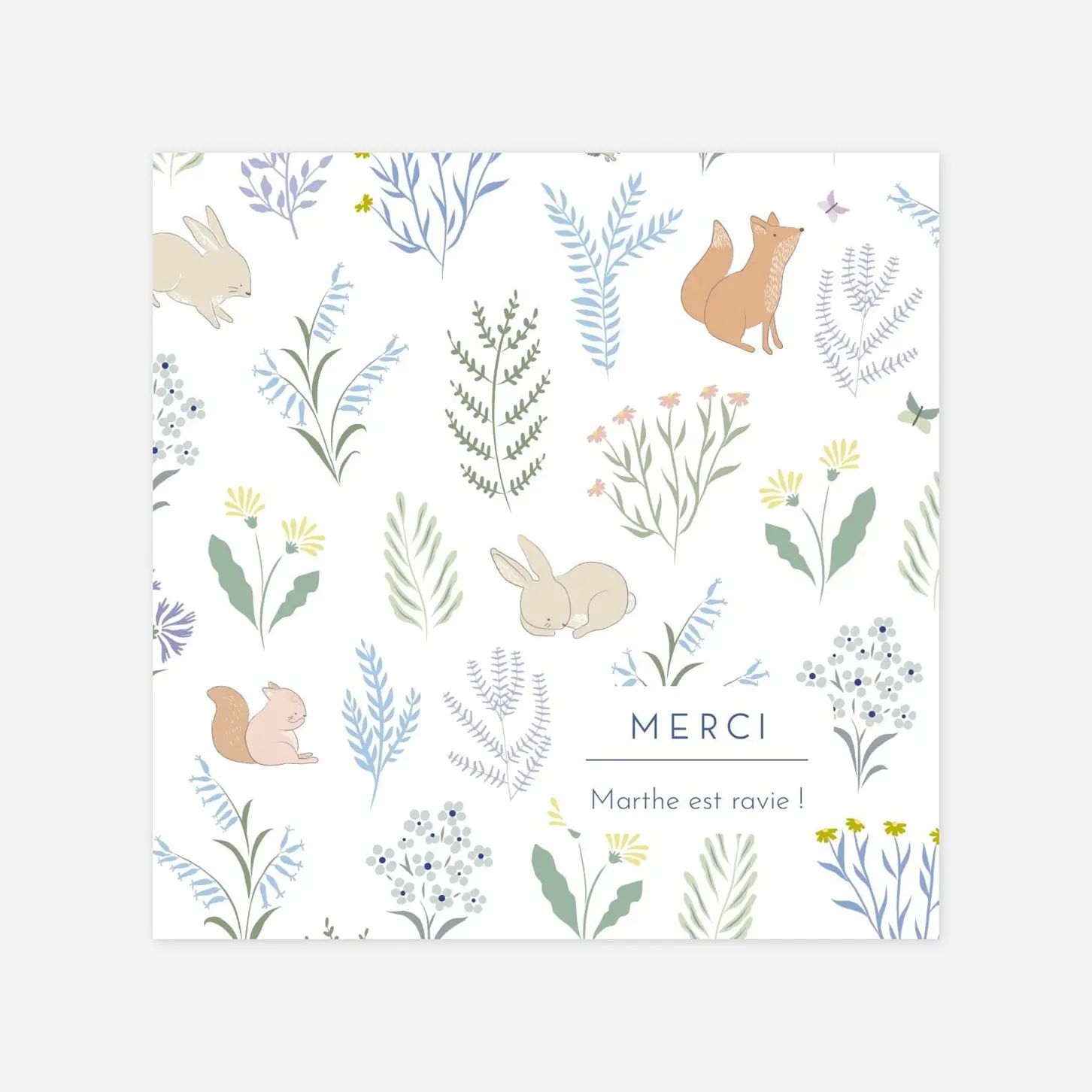 Carte remerciement naissance Galipette