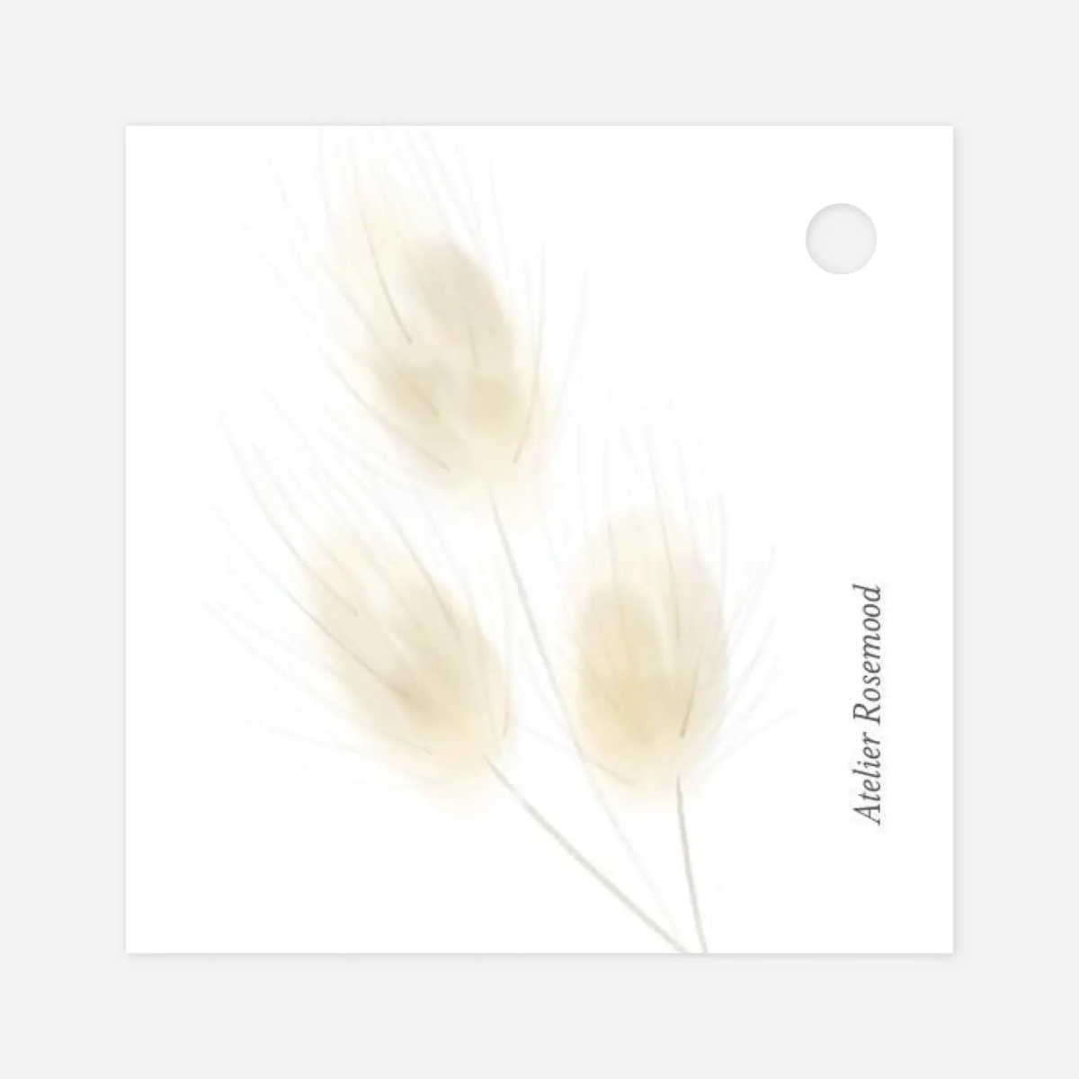 Etiquette perforée mariage Graminées