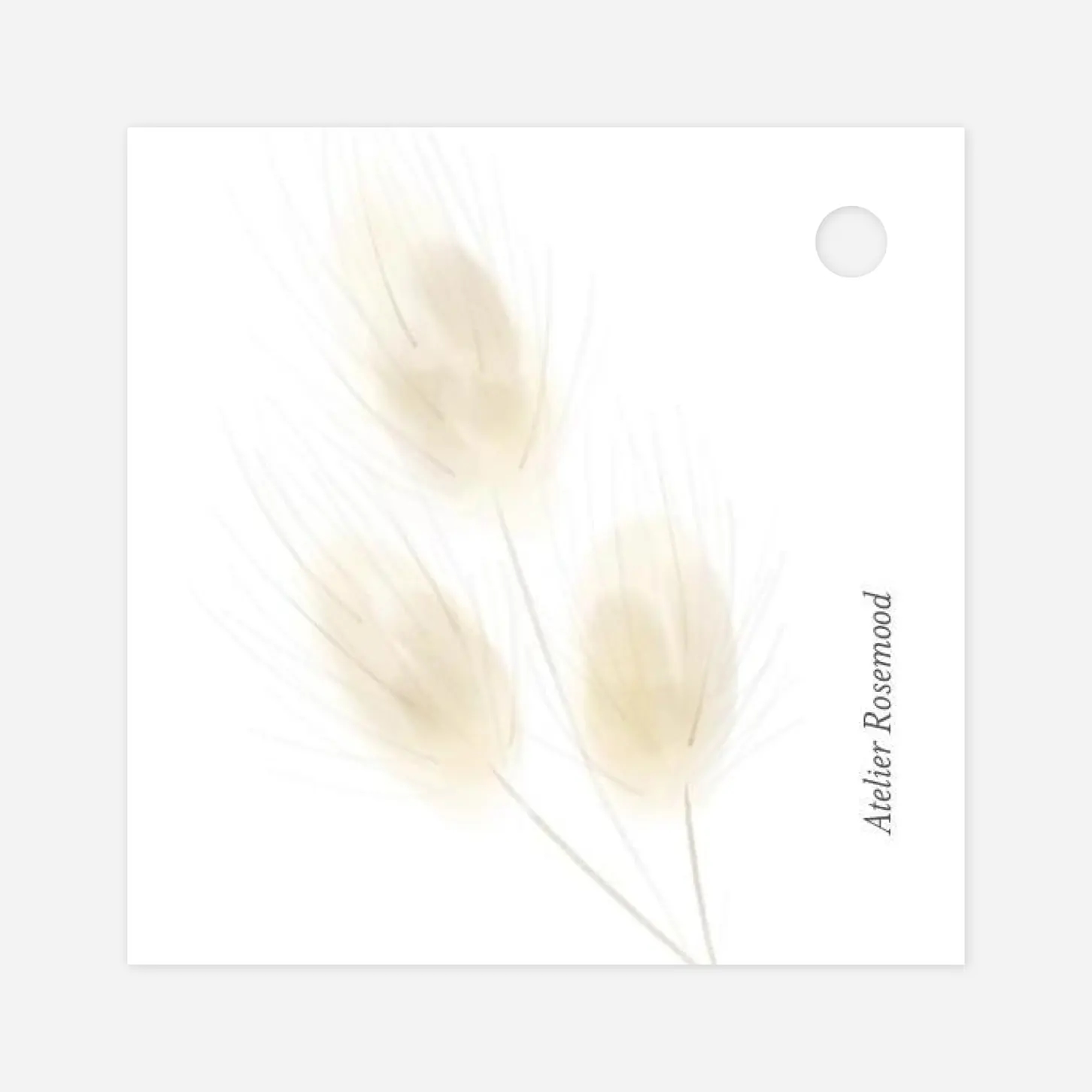 Etiquette perforée mariage Graminées