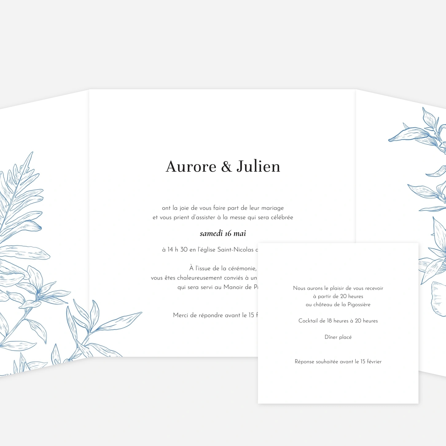 Faire-part mariage Gravure