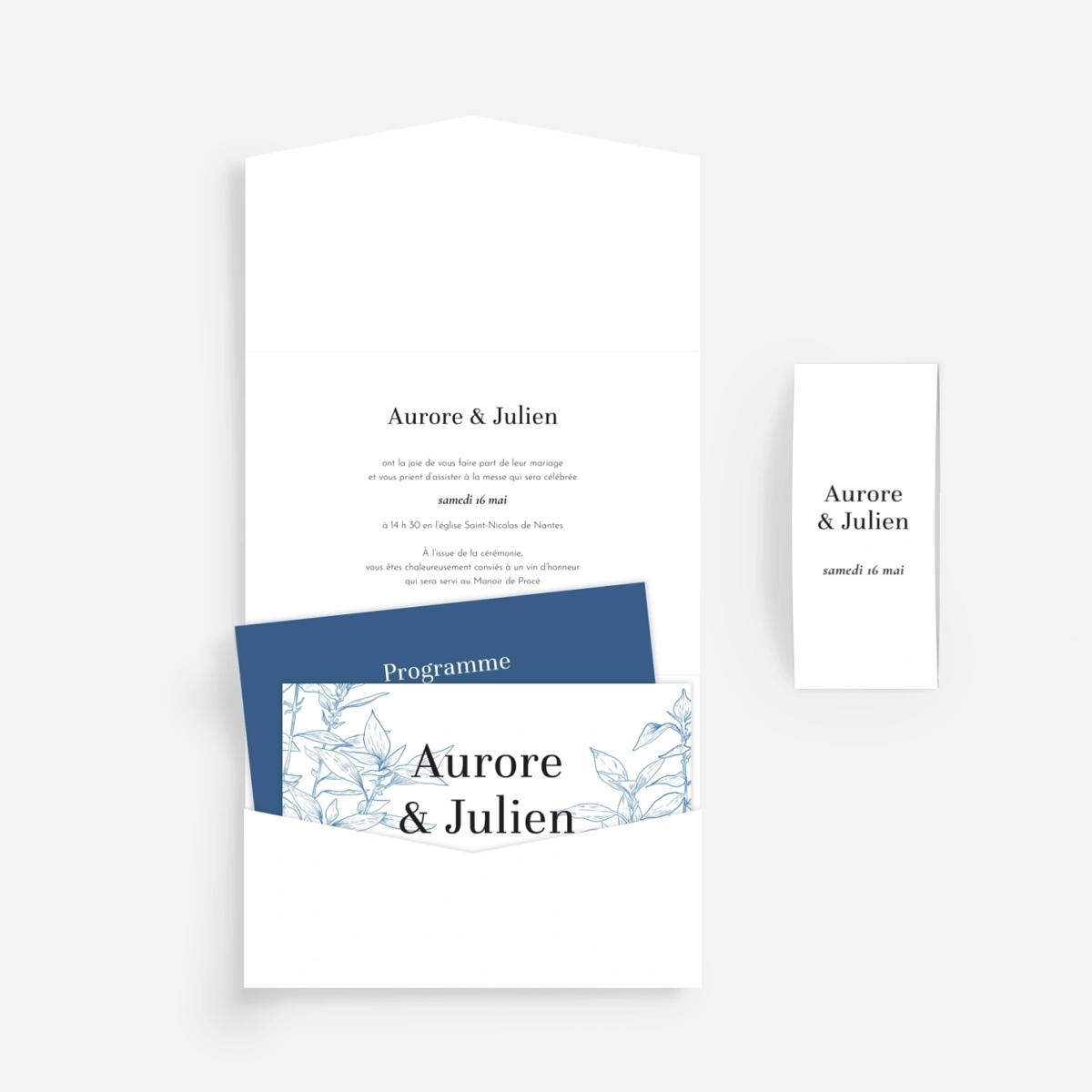 Faire-part mariage Gravure