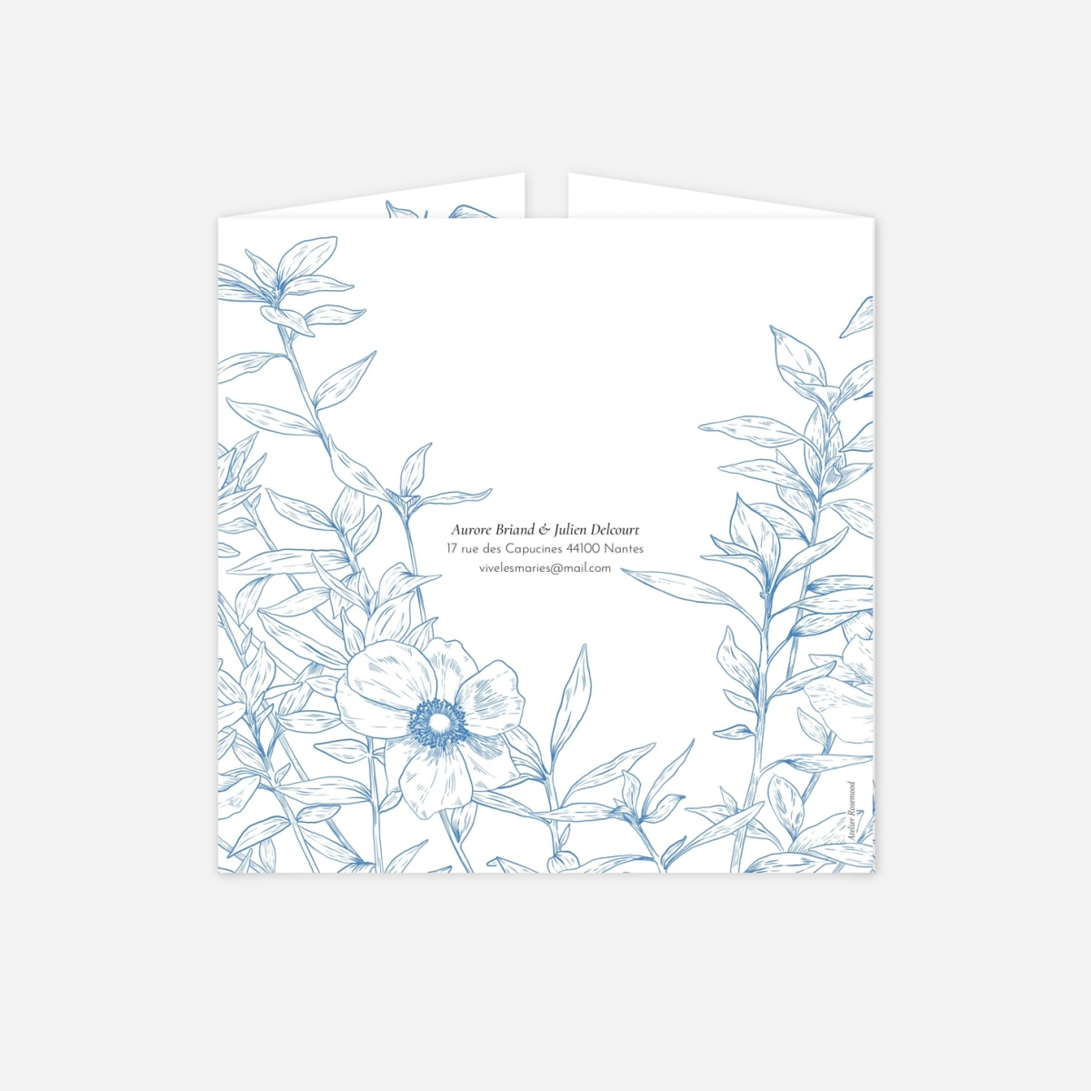 Faire-part mariage Gravure