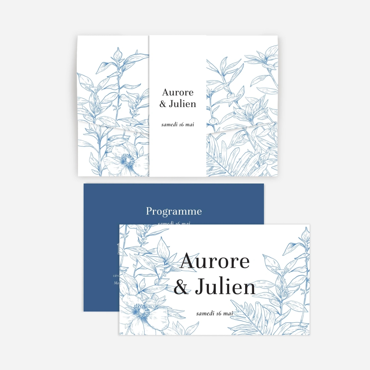 Faire-part mariage Gravure