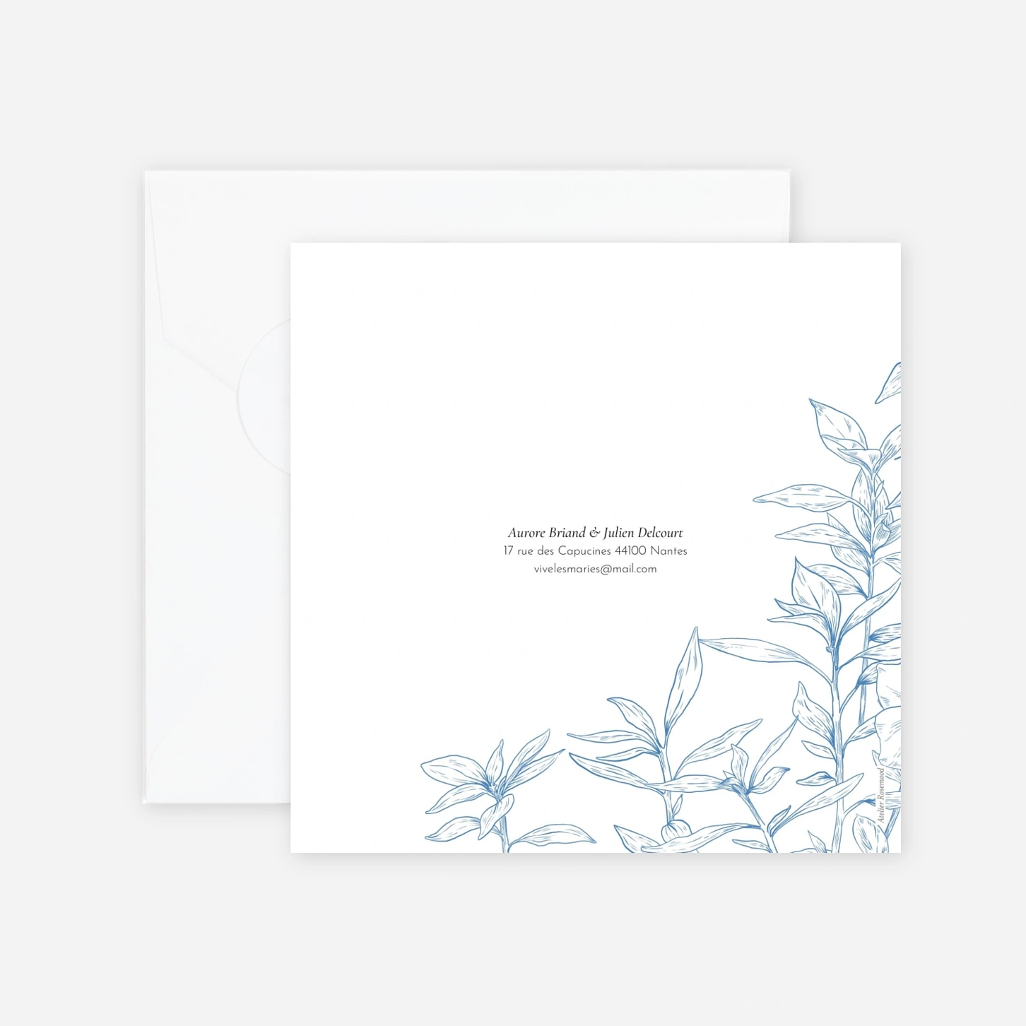 Faire-part mariage Gravure