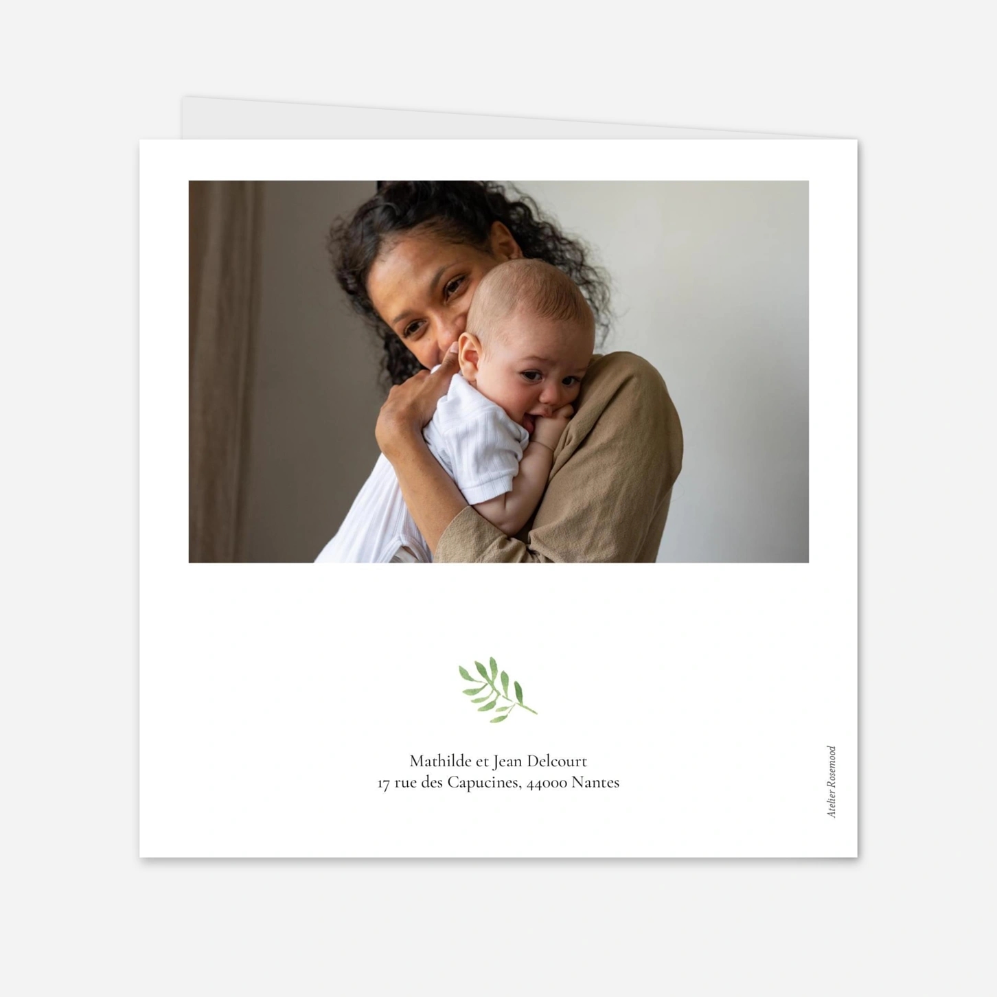 Faire-part naissance Graphique végétal