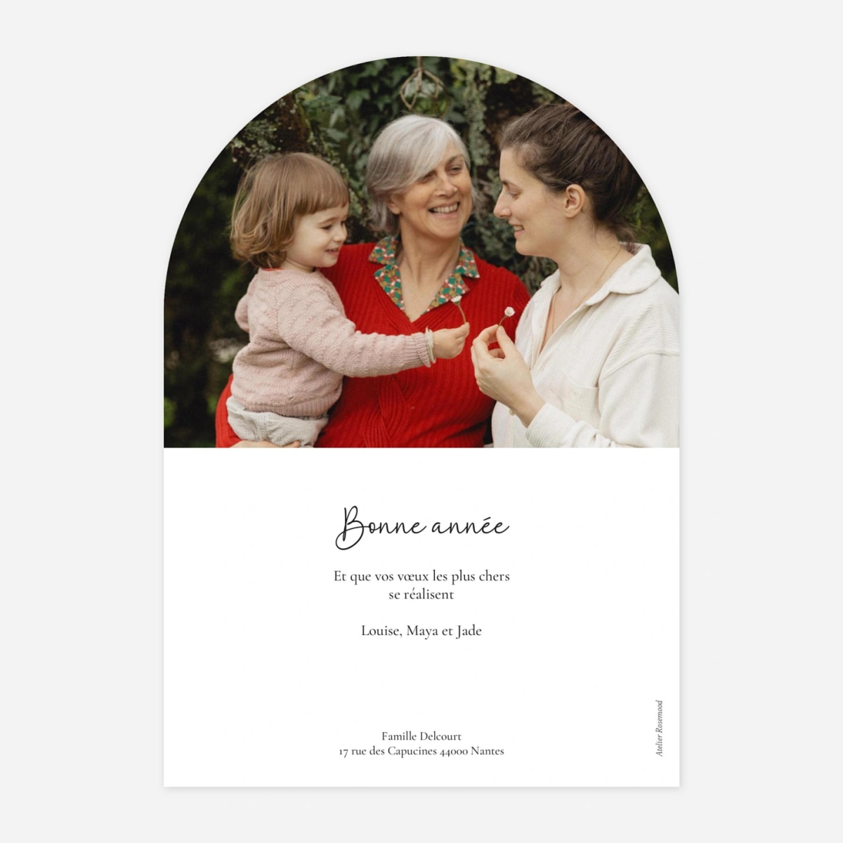 Carte de voeux Gui joli