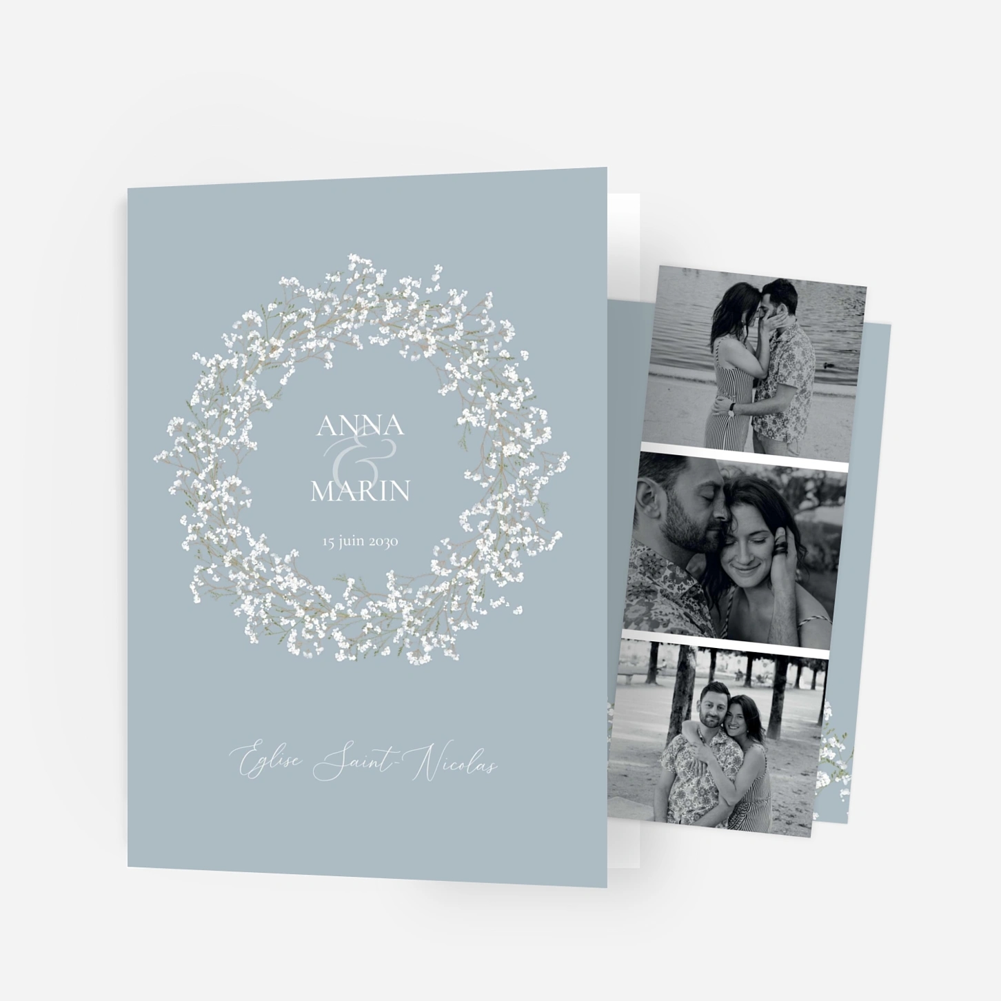 Faire-part mariage Gypsophile