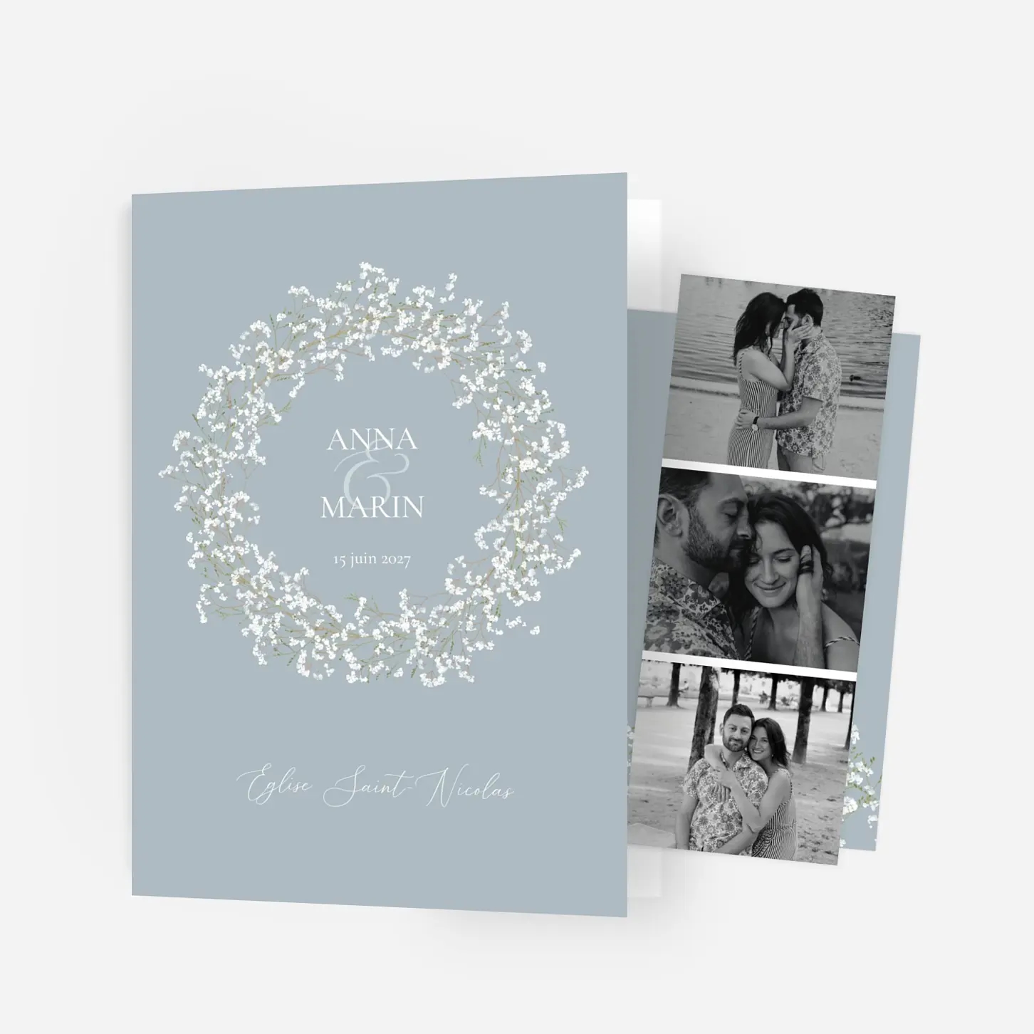 Faire-part mariage Gypsophile