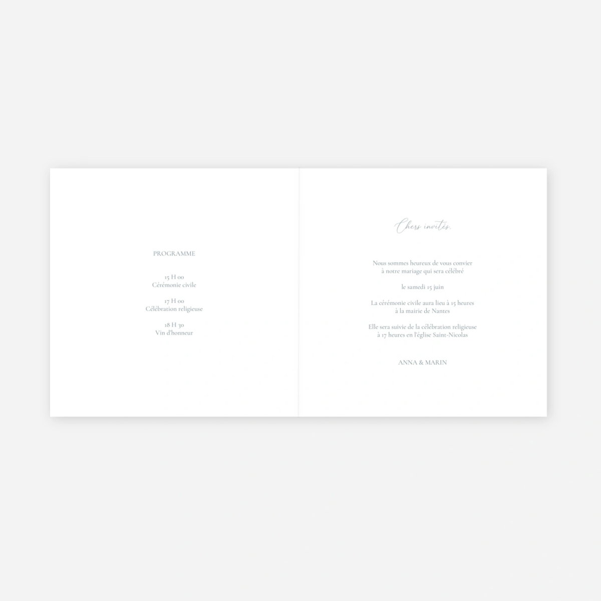 Faire-part mariage Gypsophile