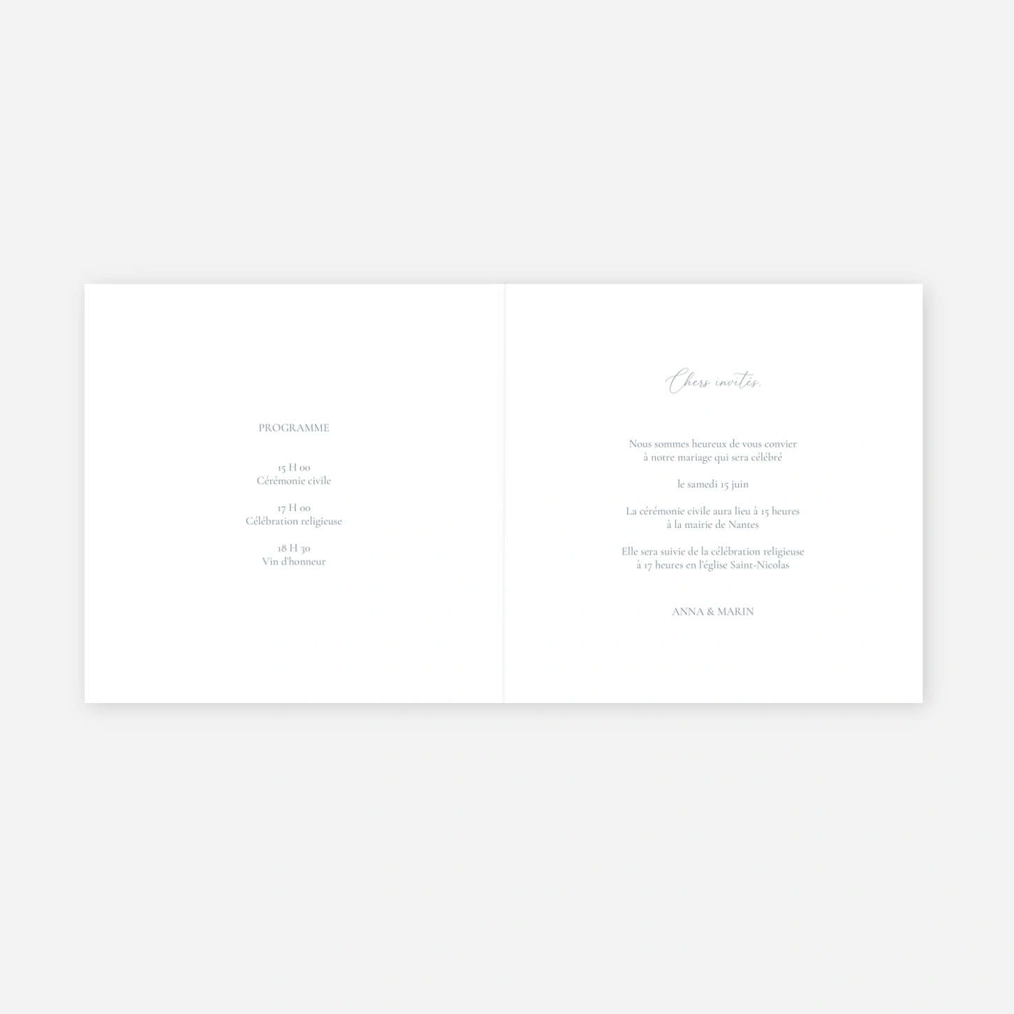 Faire-part mariage Gypsophile