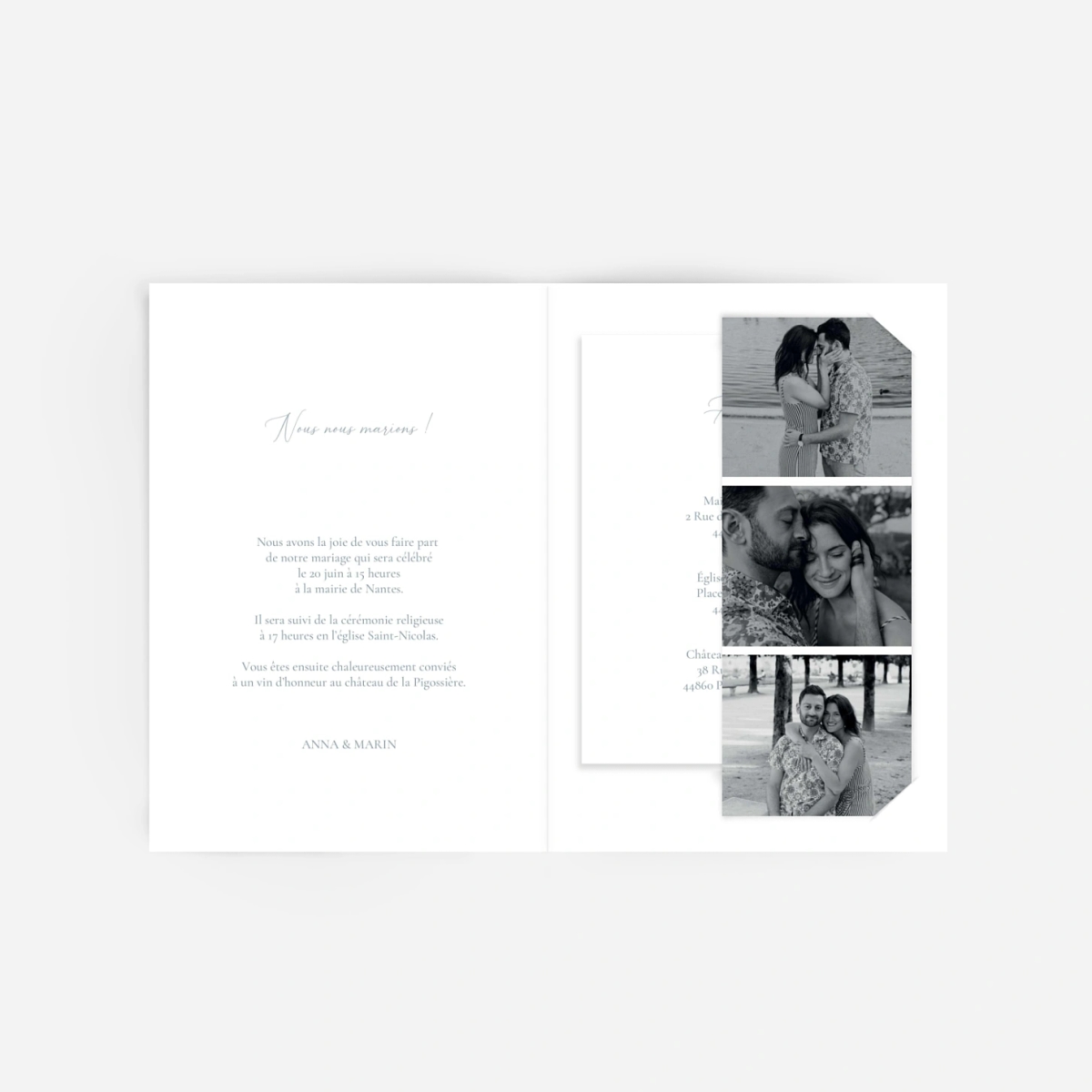 Faire-part mariage Gypsophile