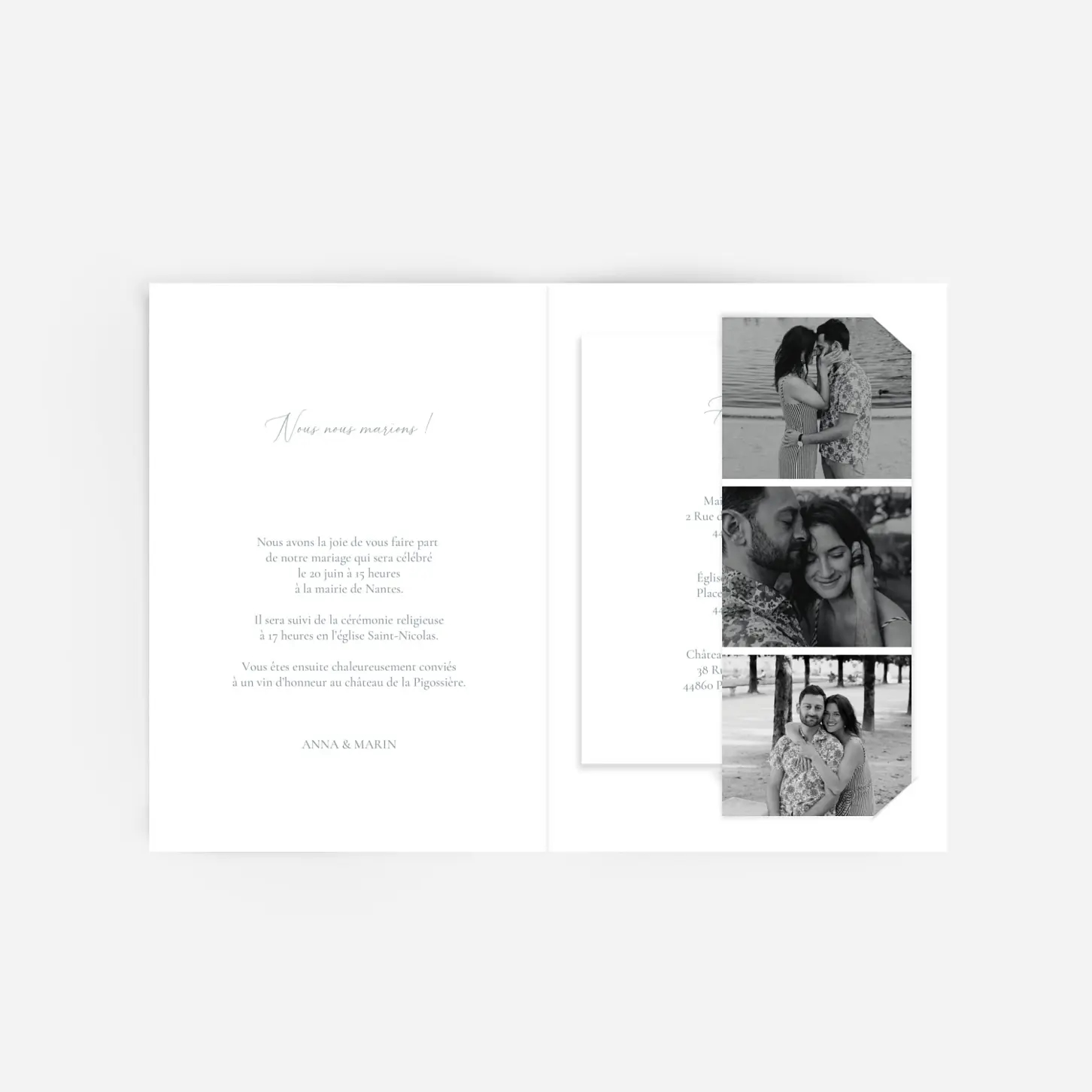 Faire-part mariage Gypsophile