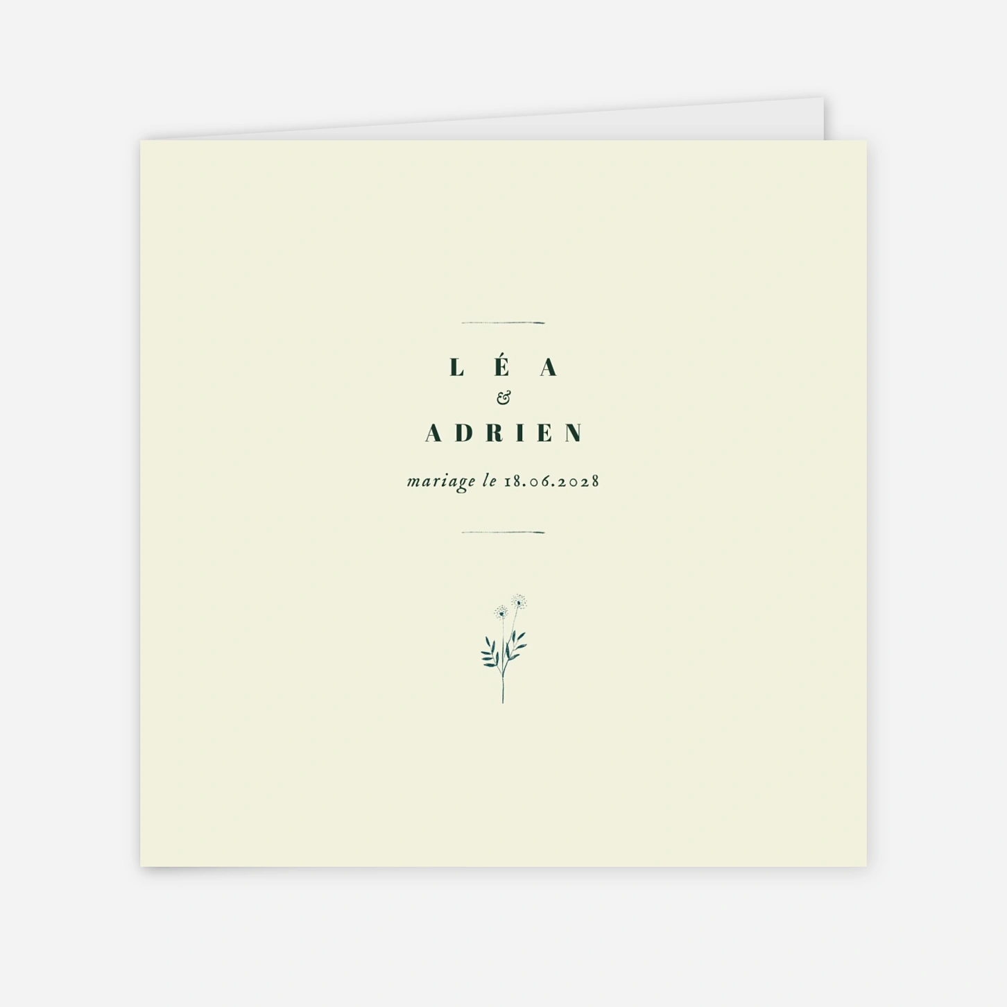 Faire-part mariage Herbier