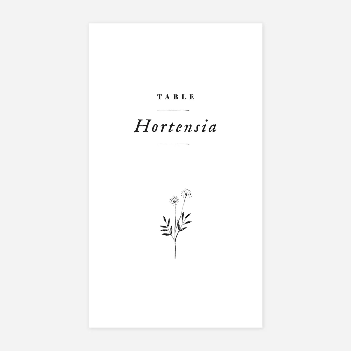 Marque-table mariage Herbier