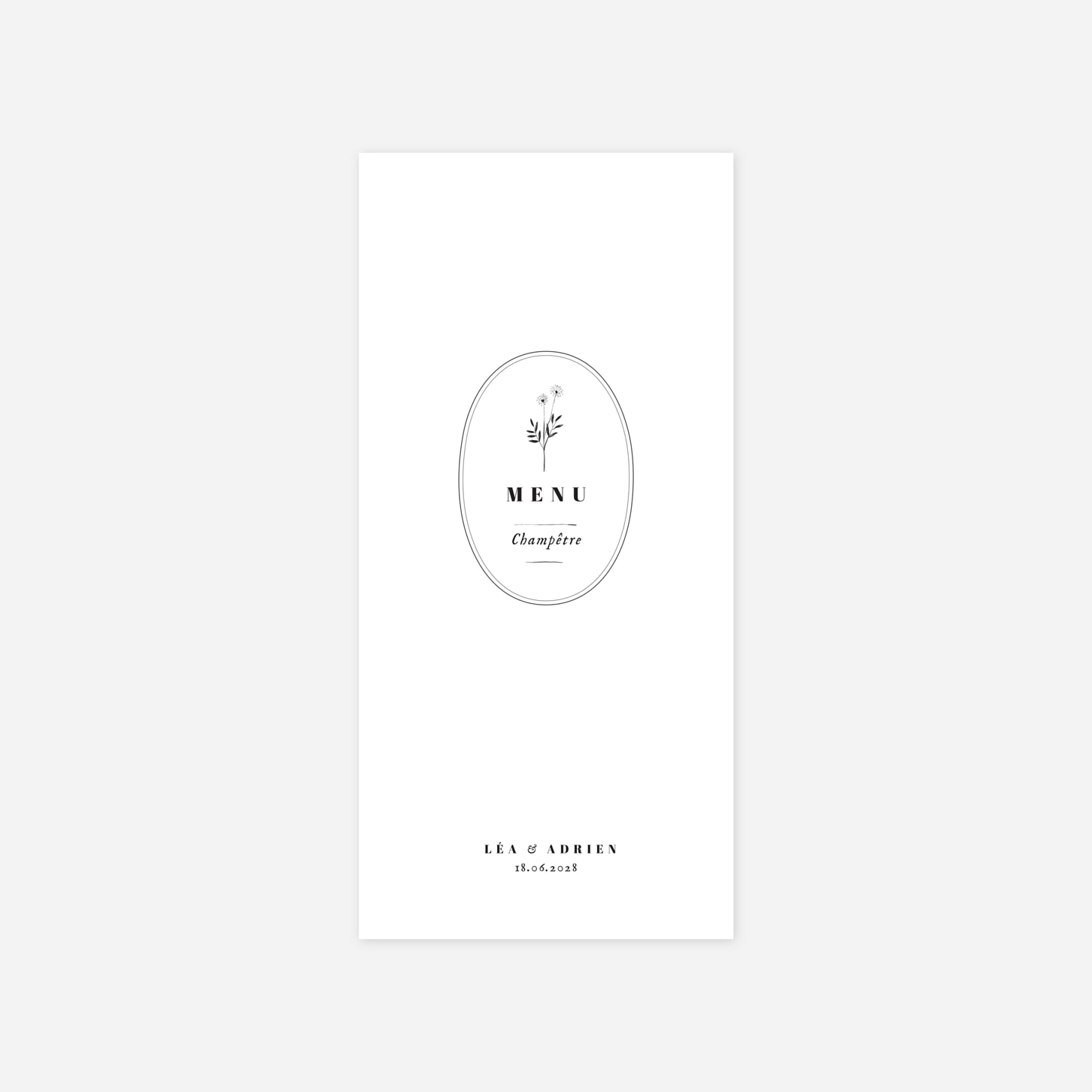 Menu mariage Herbier