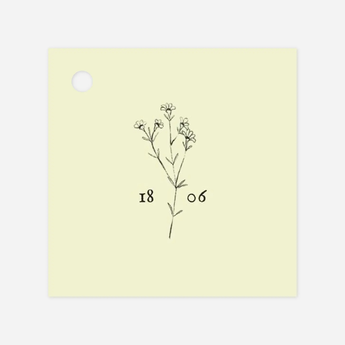 Etiquette perforée baptême Herbier