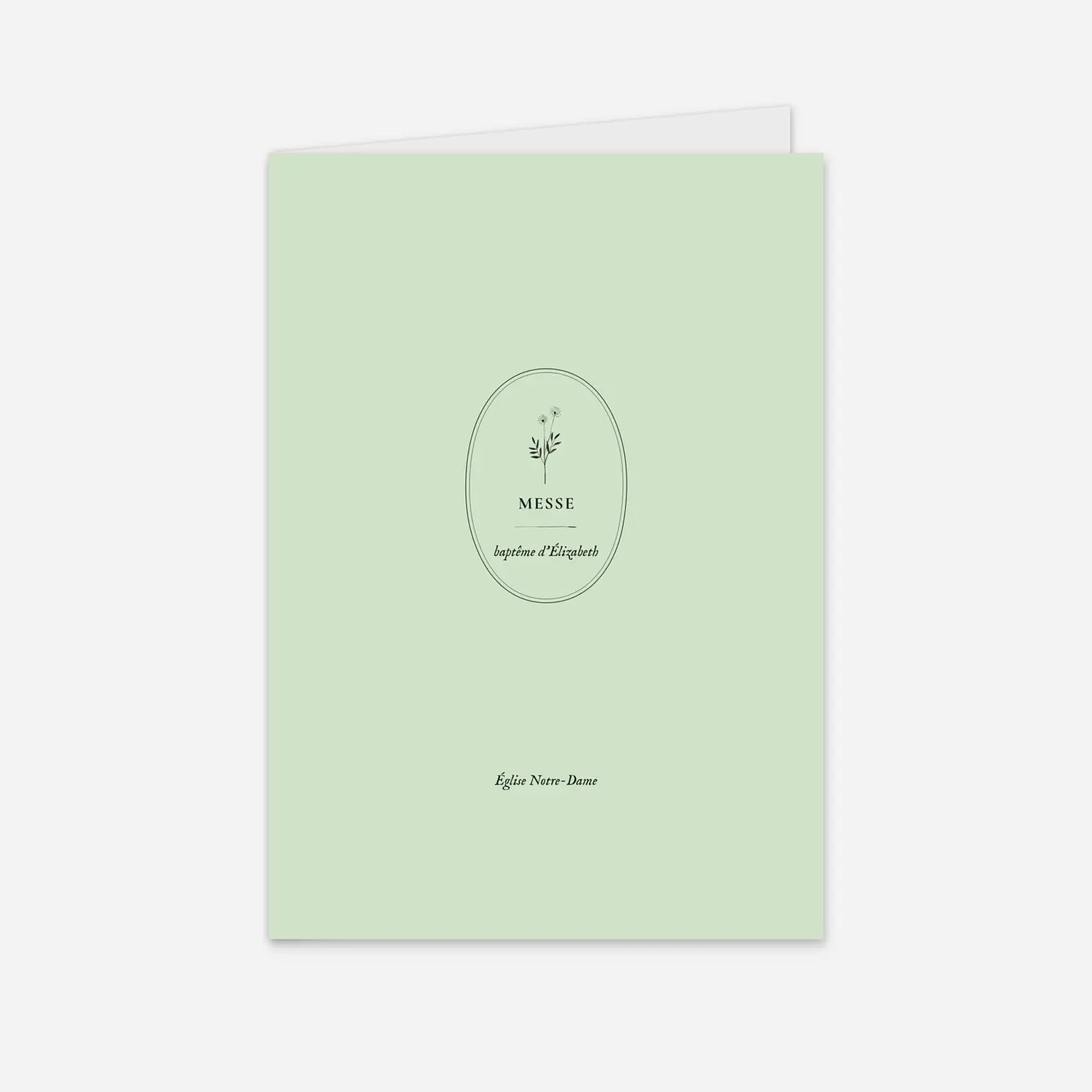 Livret de messe baptême Herbier