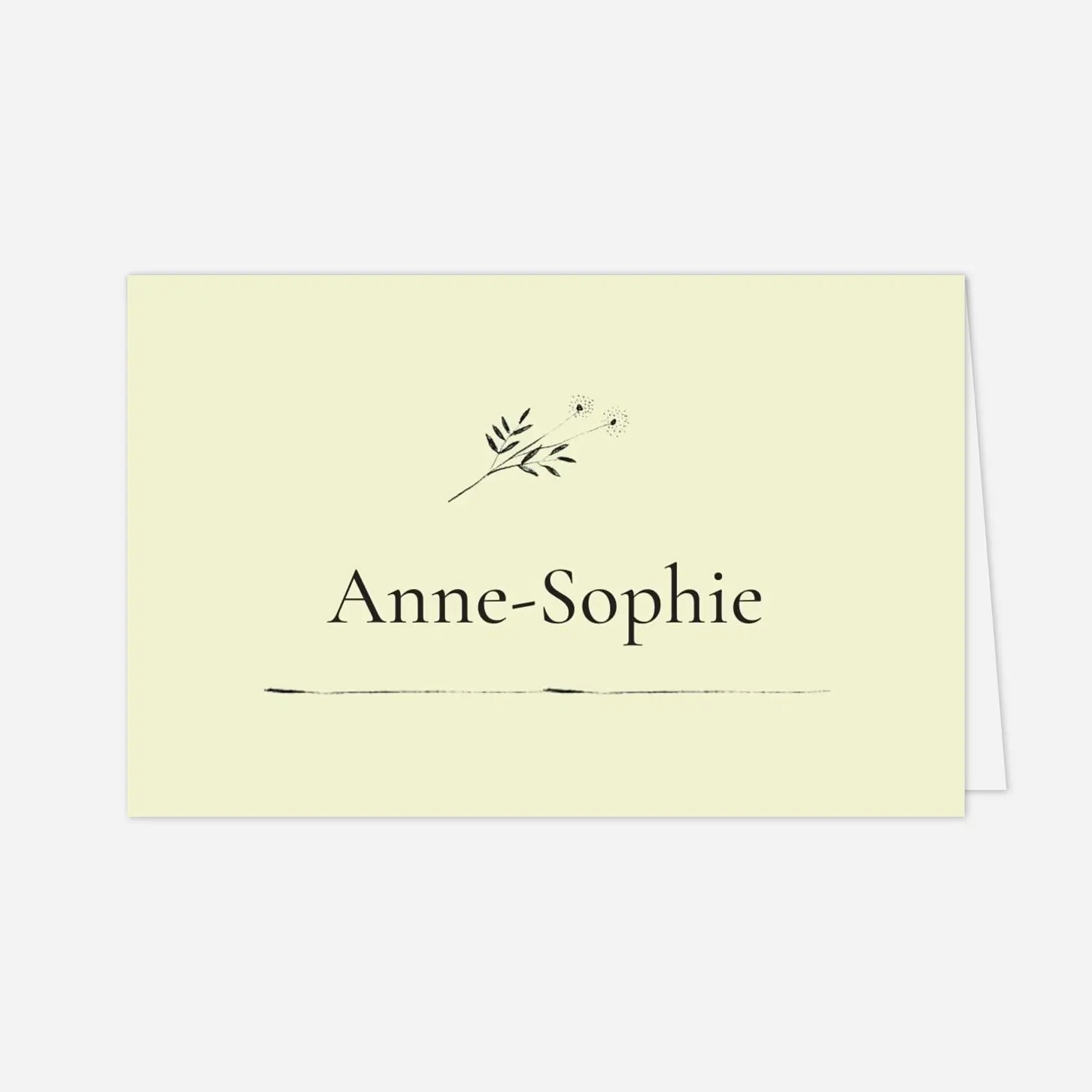 Marque-place Baptême Herbier