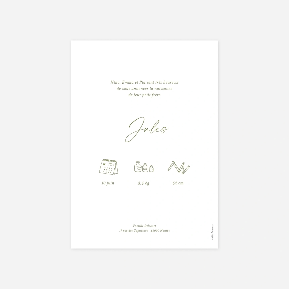 Faire-part naissance Heureux évènement