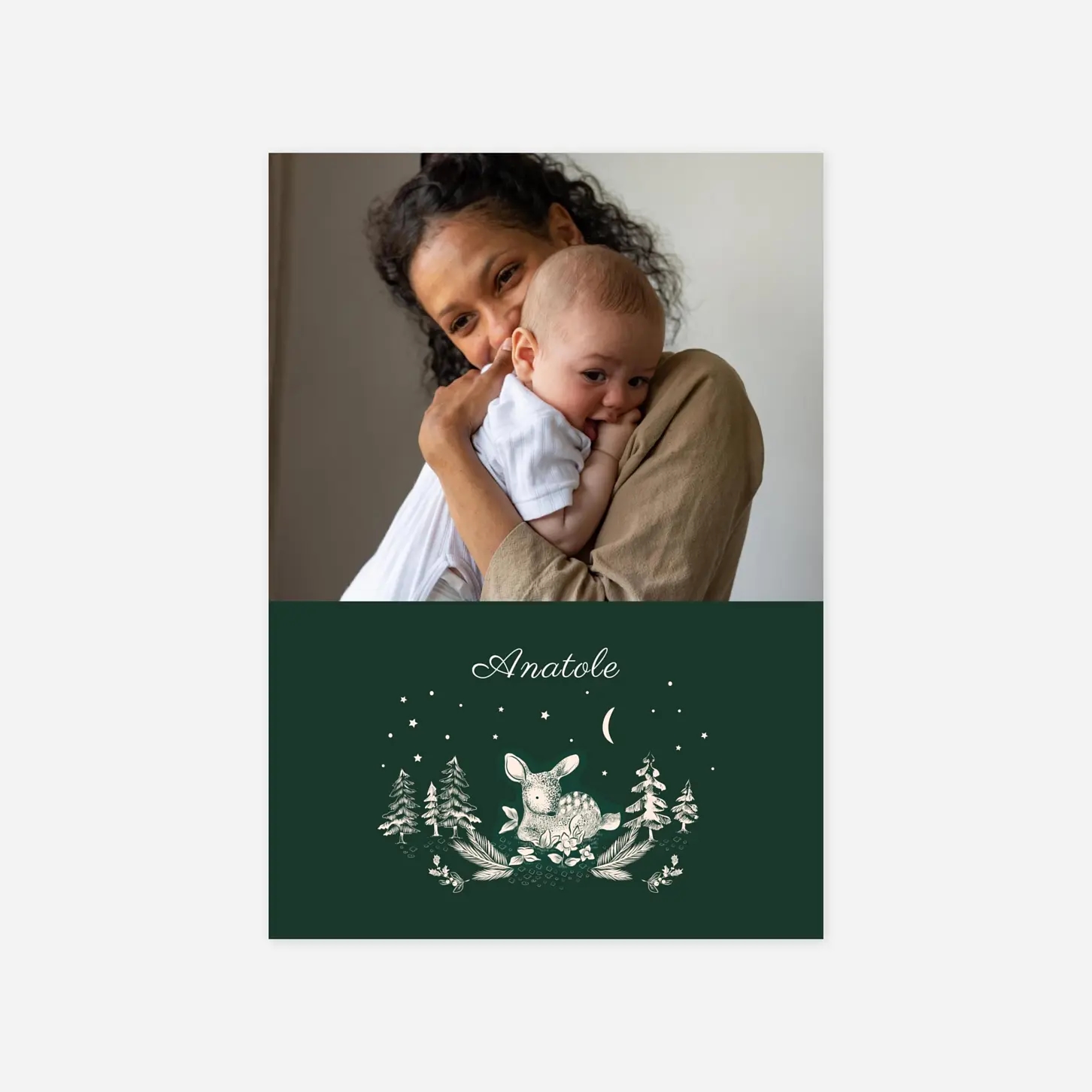 Faire-part naissance Histoire de Noël