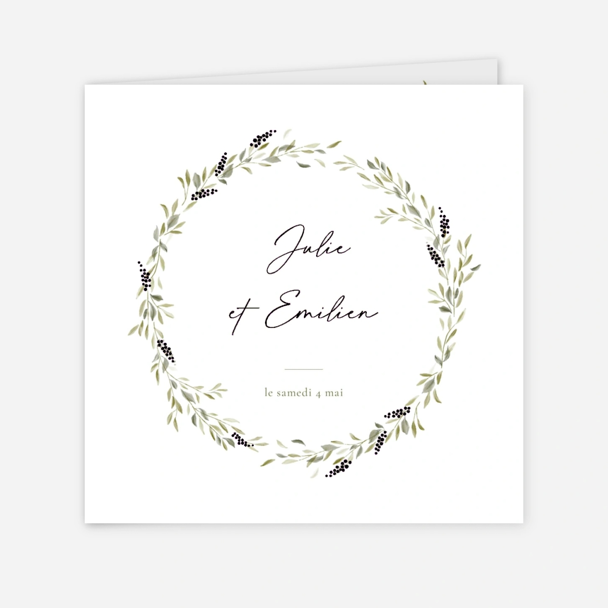 Faire-part mariage Instant botanique