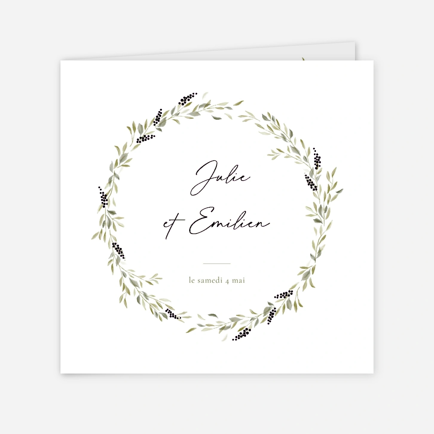 Faire-part mariage Instant botanique