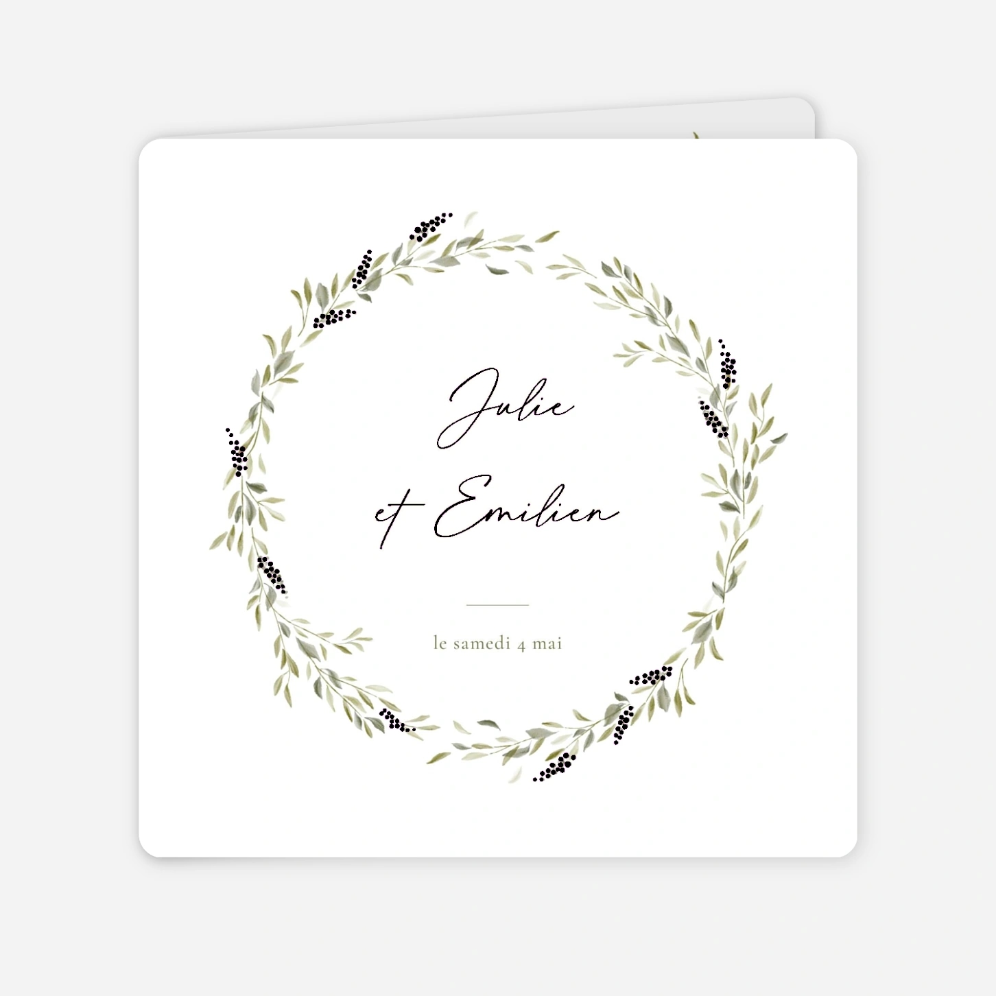 Faire-part mariage Instant botanique