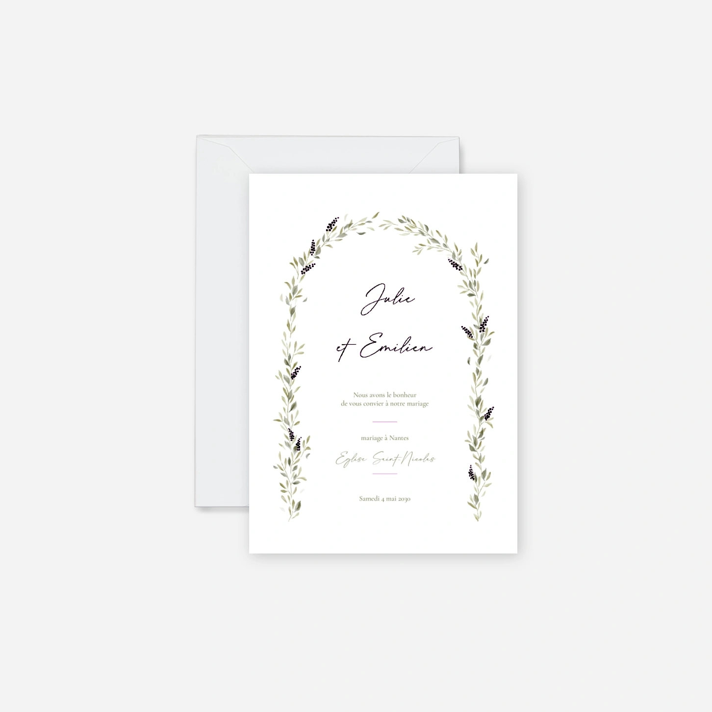 Faire-part mariage Instant botanique