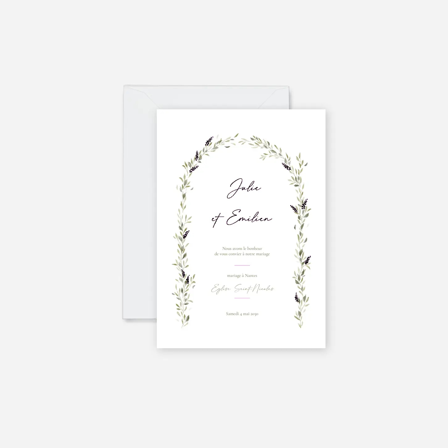 Faire-part mariage Instant botanique