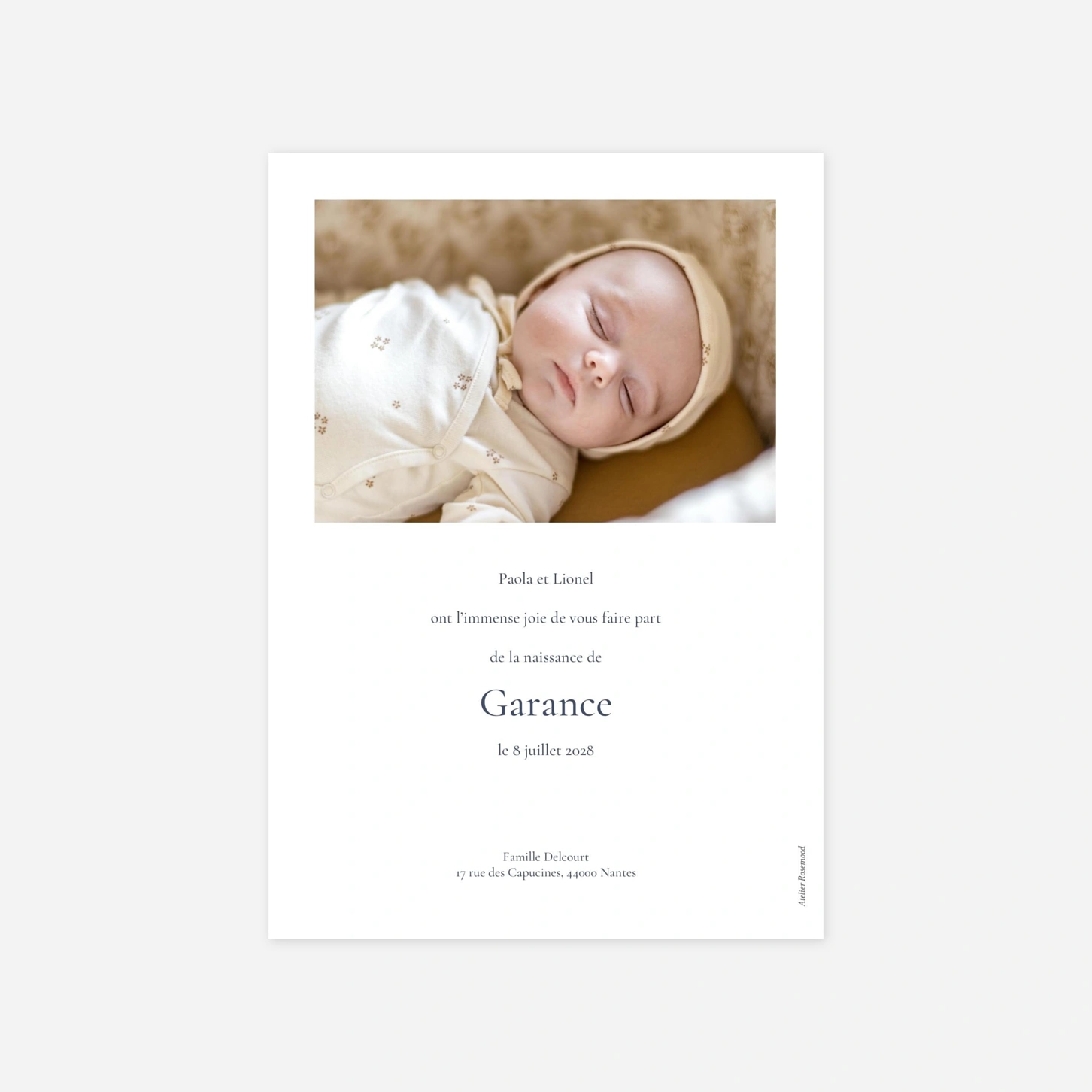 Faire-part naissance Indiennes fleuries