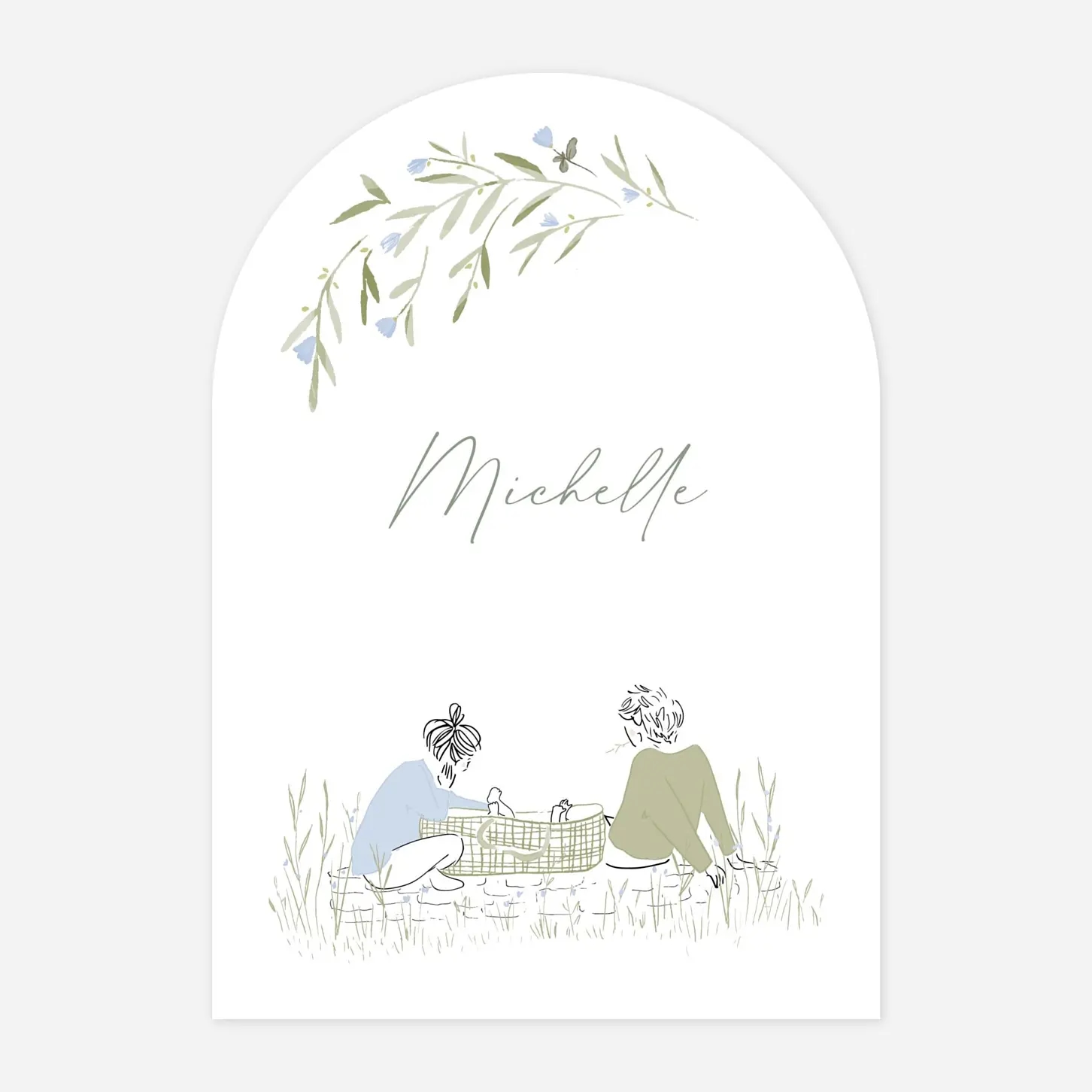 Faire-part naissance Instant sur l'herbe