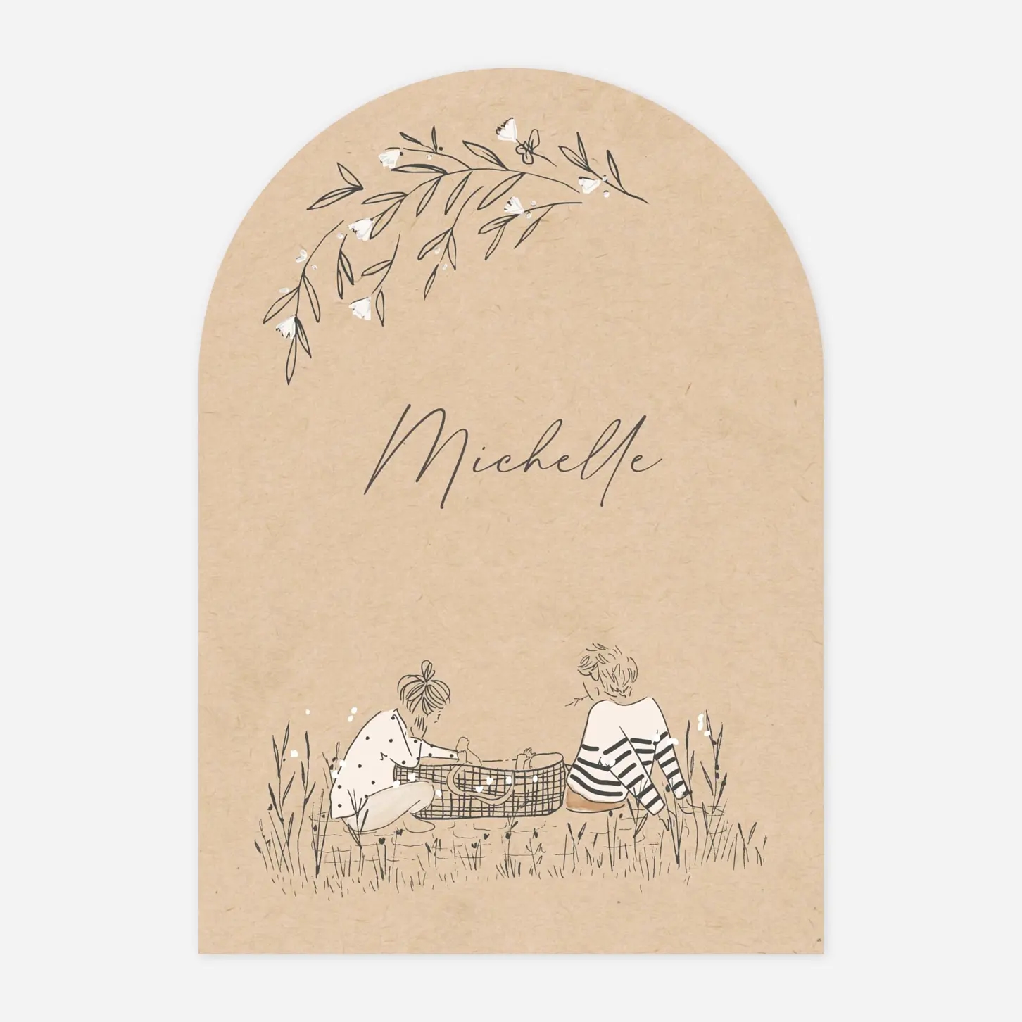 Faire-part naissance Instant sur l'herbe