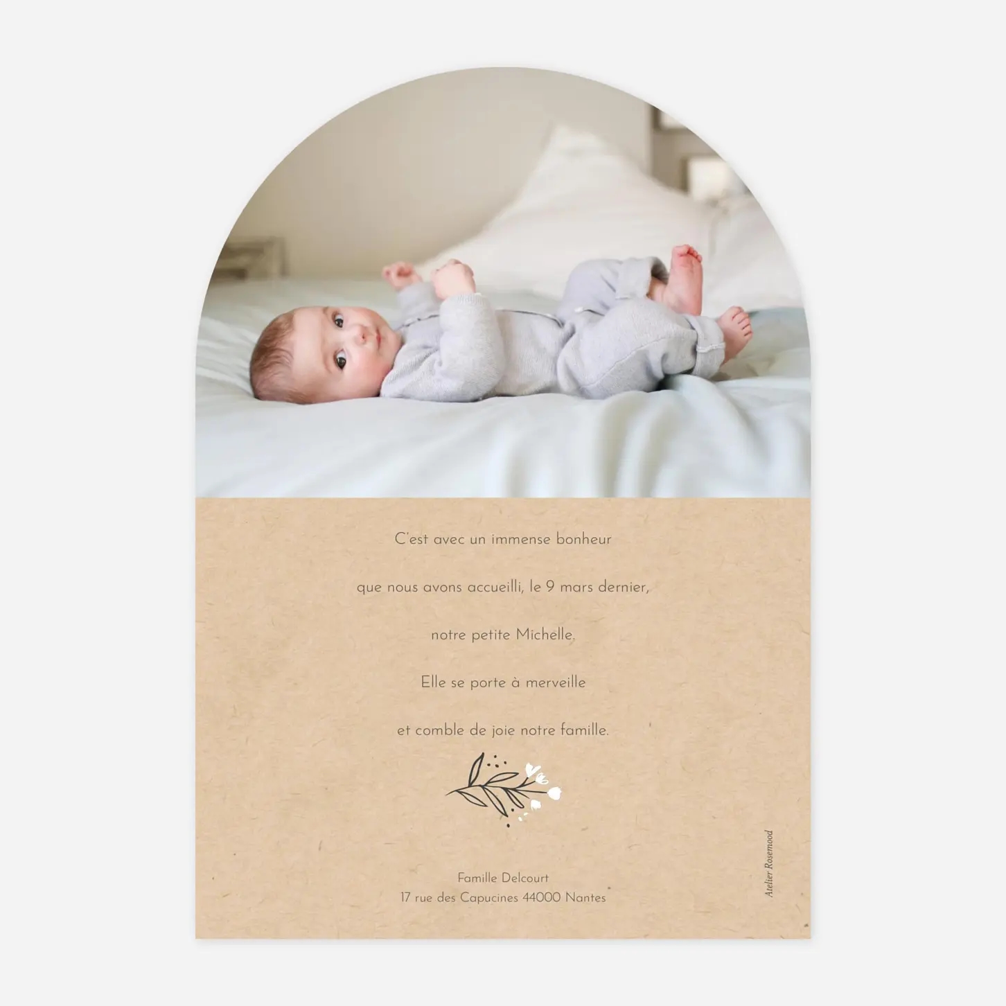 Faire-part naissance Instant sur l'herbe