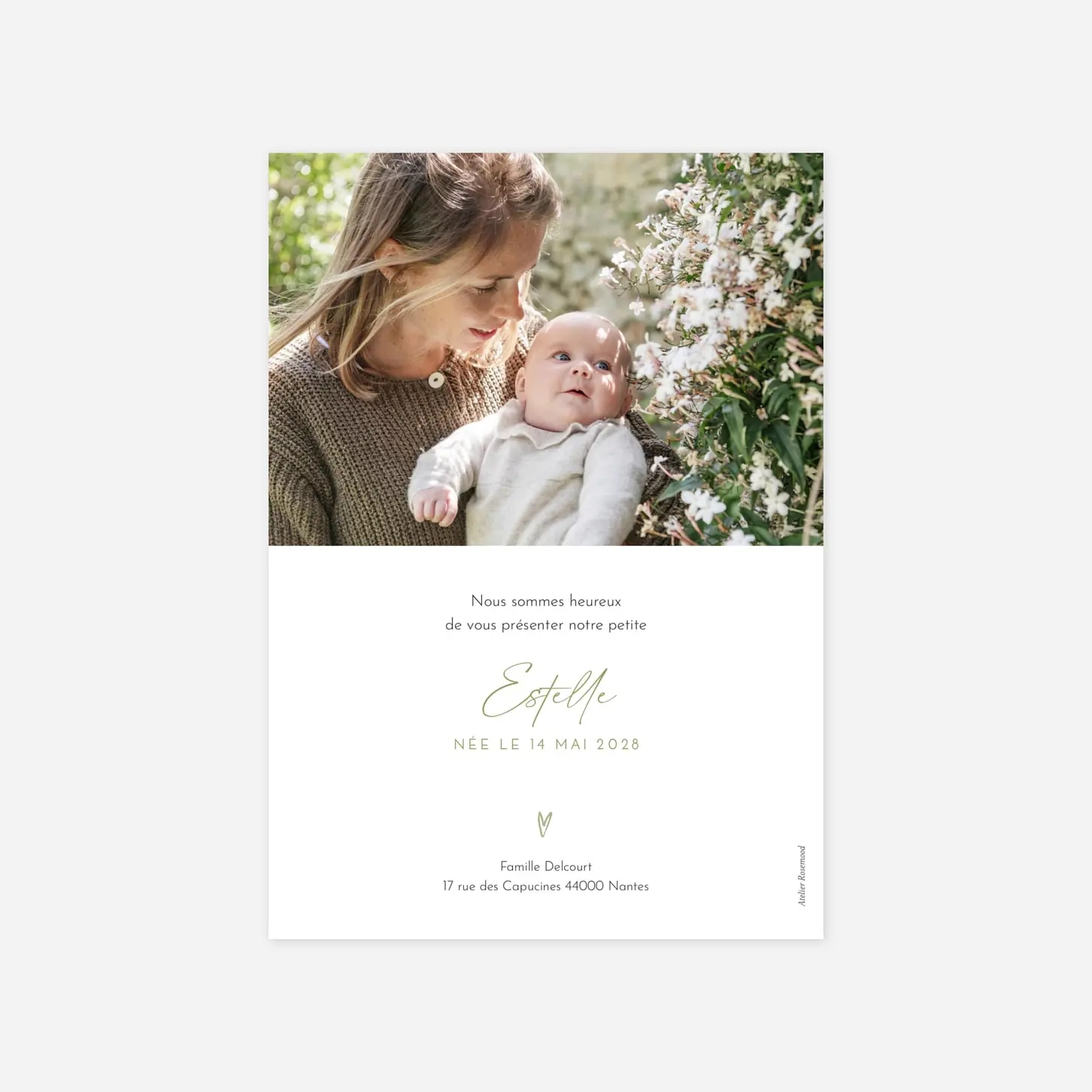 Faire-part naissance Instant câlin