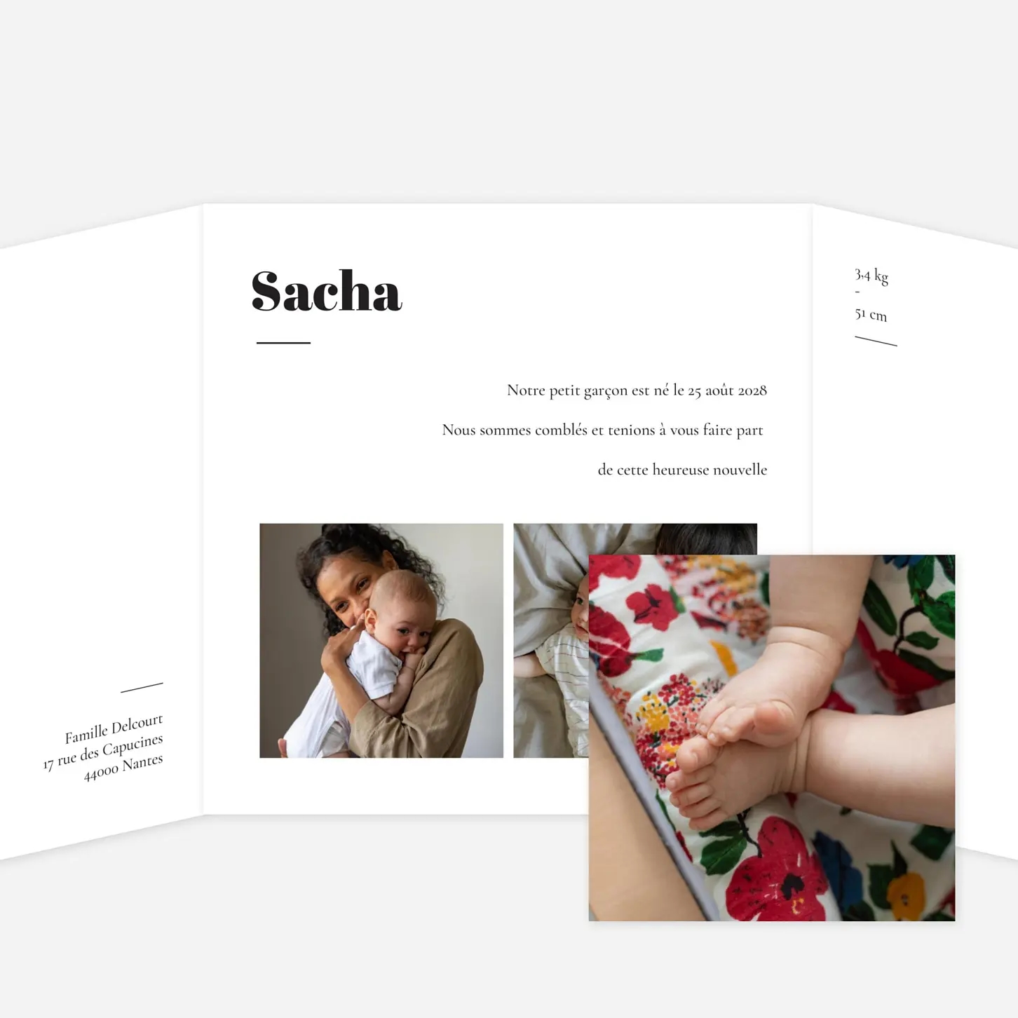 Faire-part naissance Intemporel