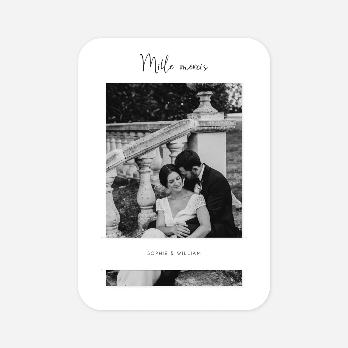 Carte de remerciements Intemporel