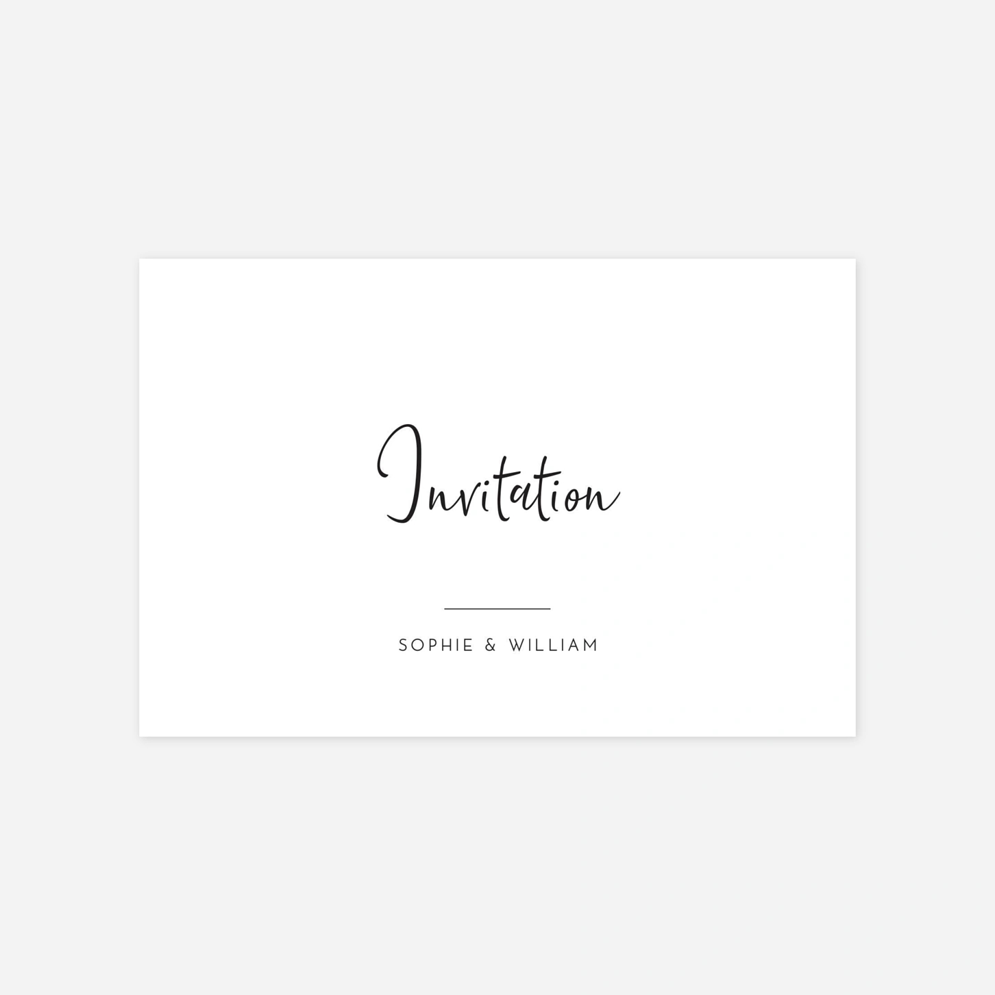 Carton d'invitation Intemporel
