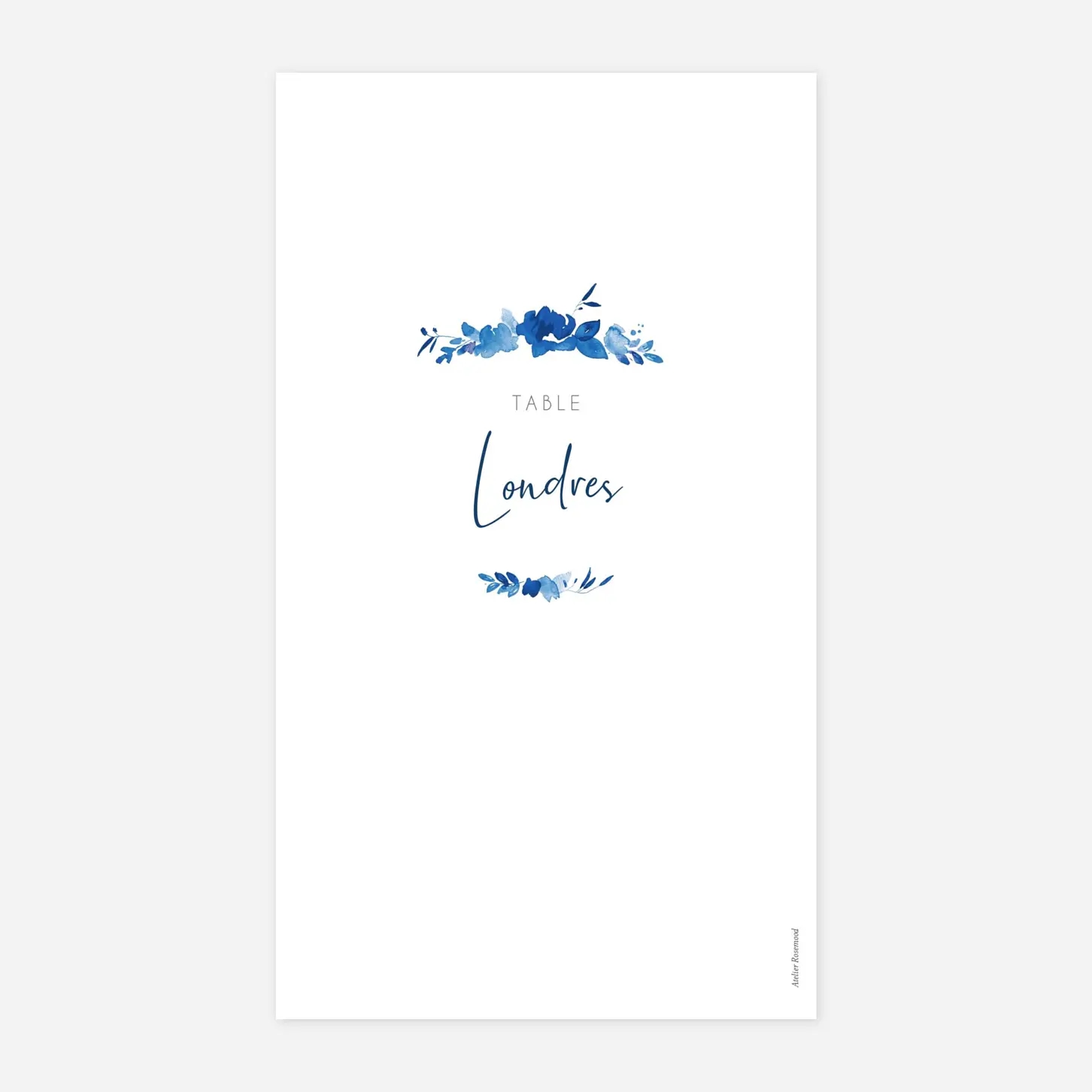 Marque-table mariage Jardin anglais