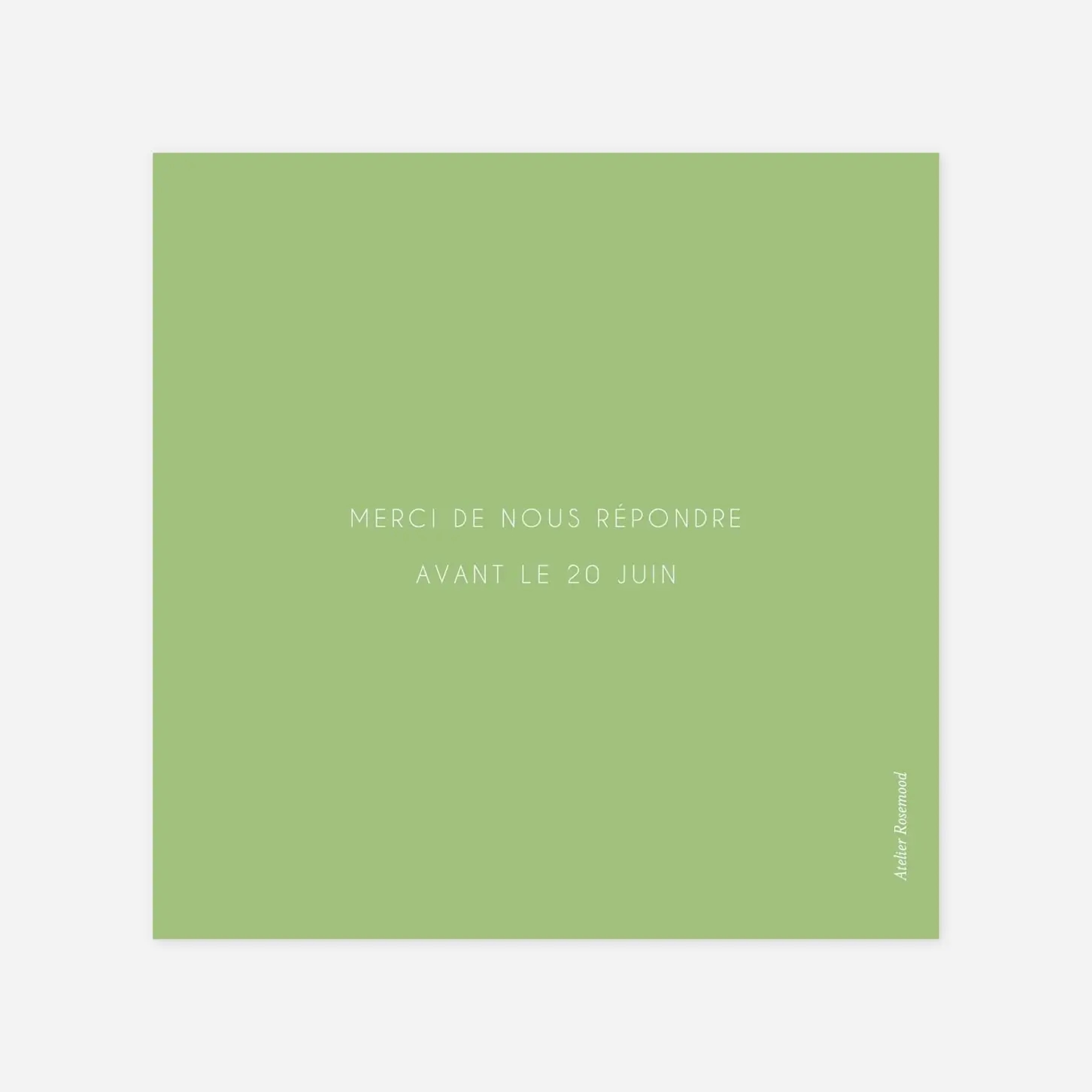 Carton d'invitation Jardin anglais