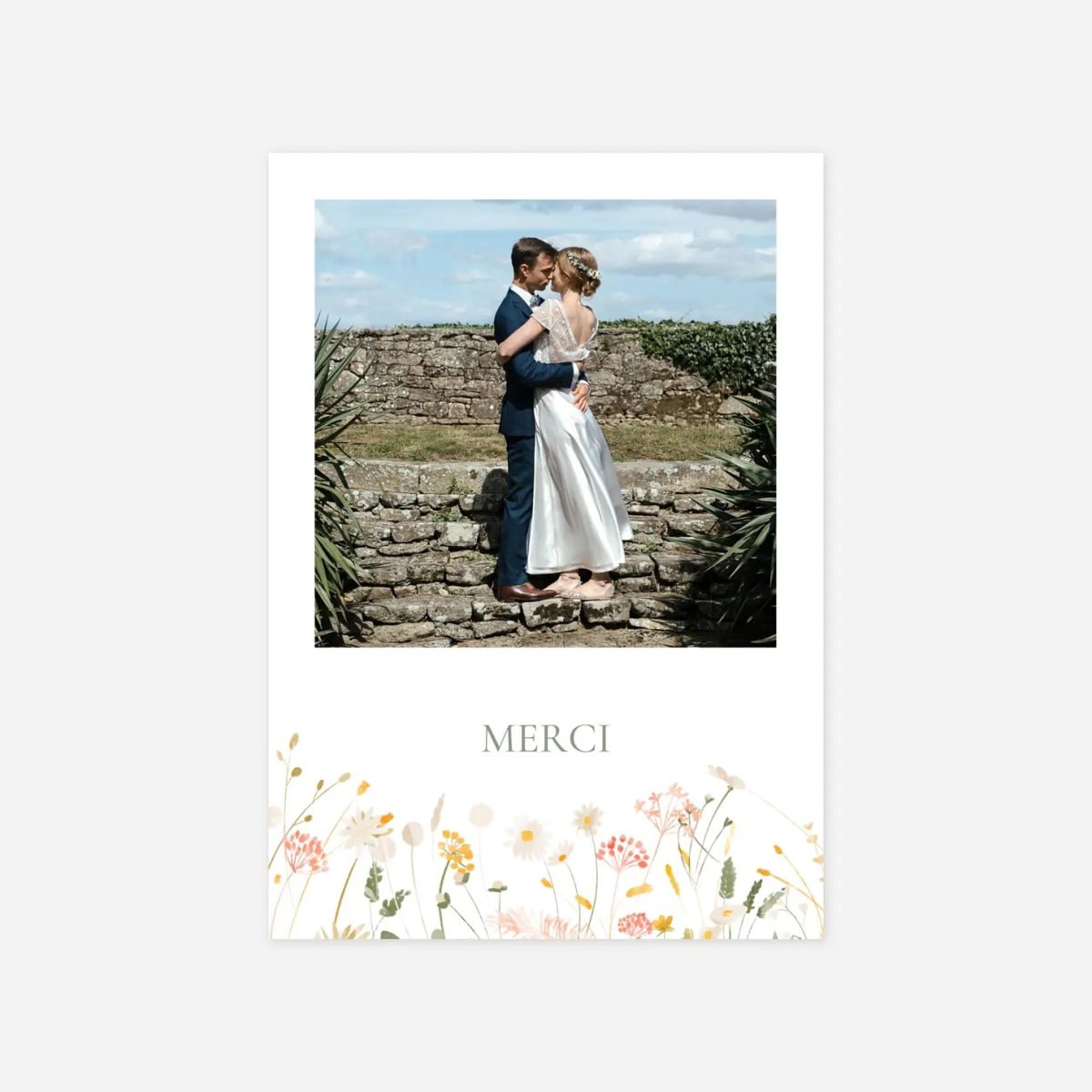 Carte de remerciements Jardin bohème