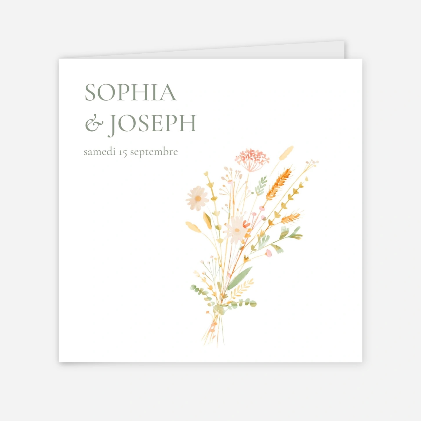 Faire-part mariage Jardin bohème