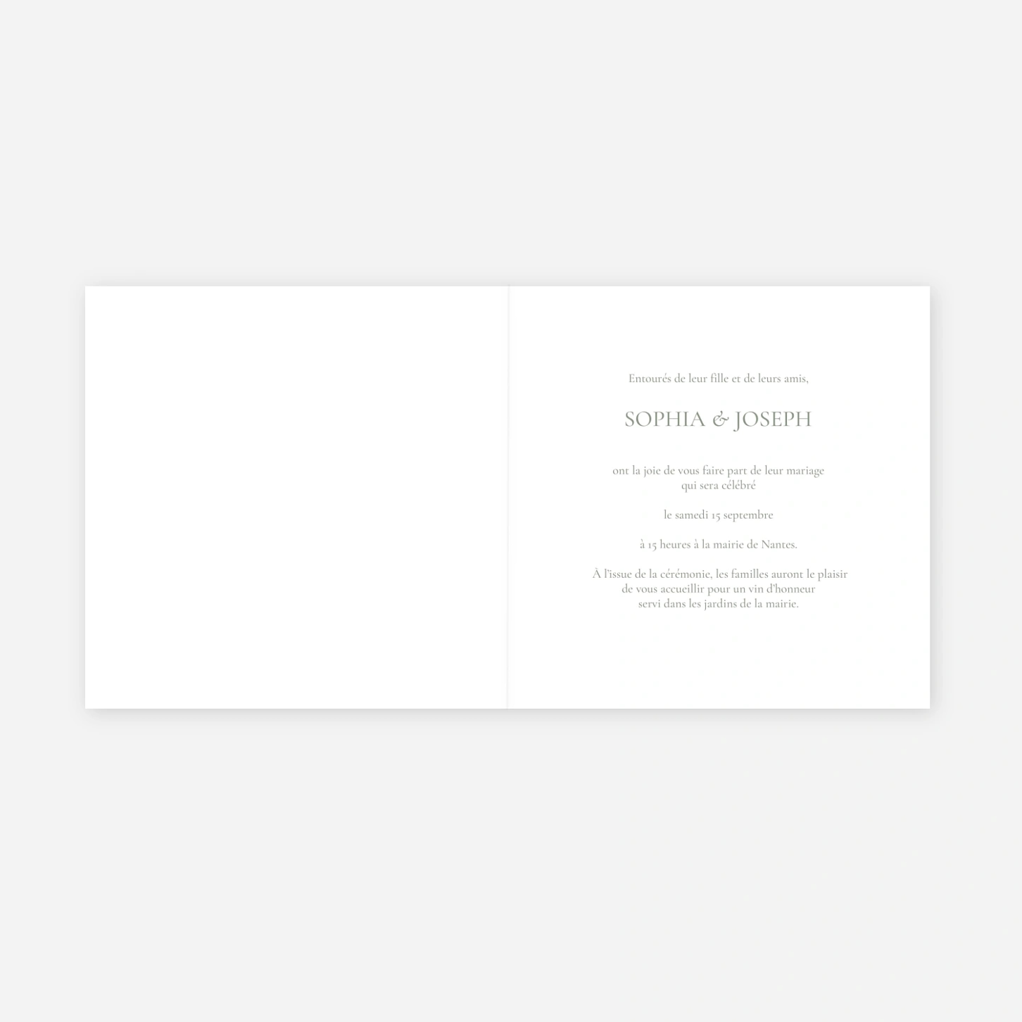 Faire-part mariage Jardin bohème