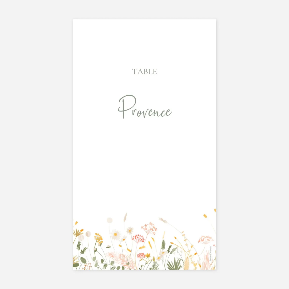 Marque-table mariage Jardin bohème